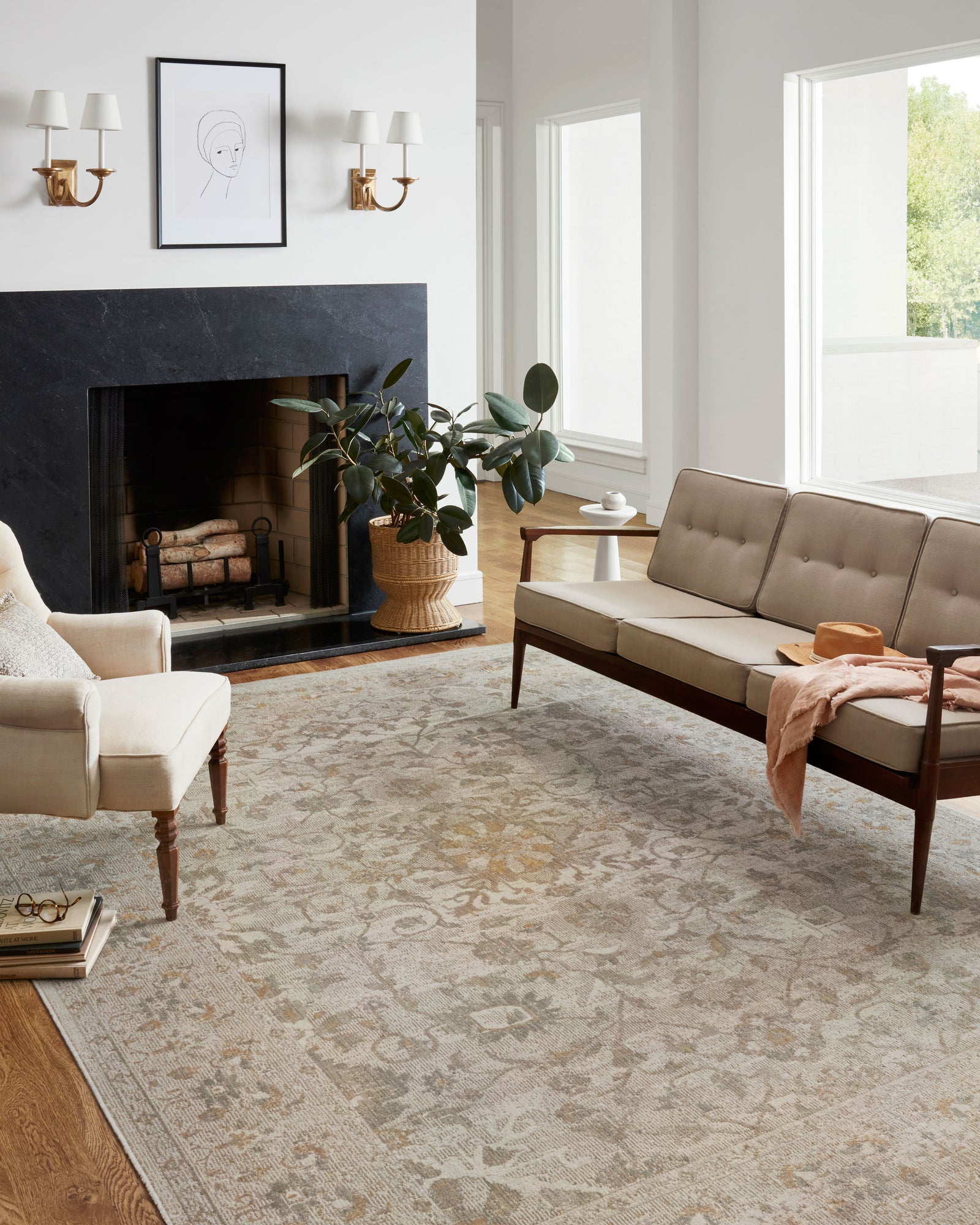 Rosemarie Ivory / Natural — a Loloi rug at Laurie Yapp Home.