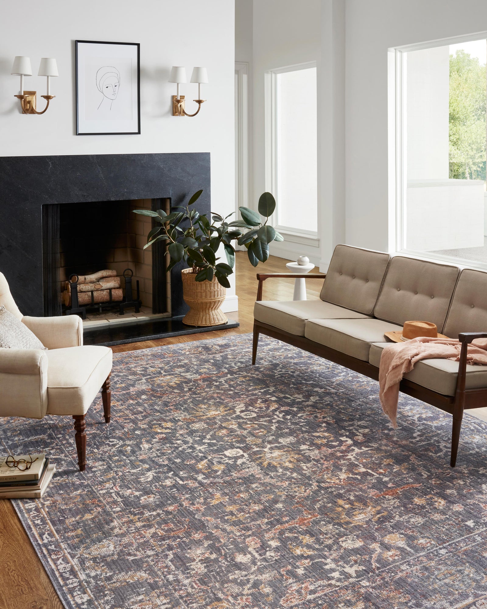 Rosemarie Graphite / Multi — a Loloi rug at Laurie Yapp Home.