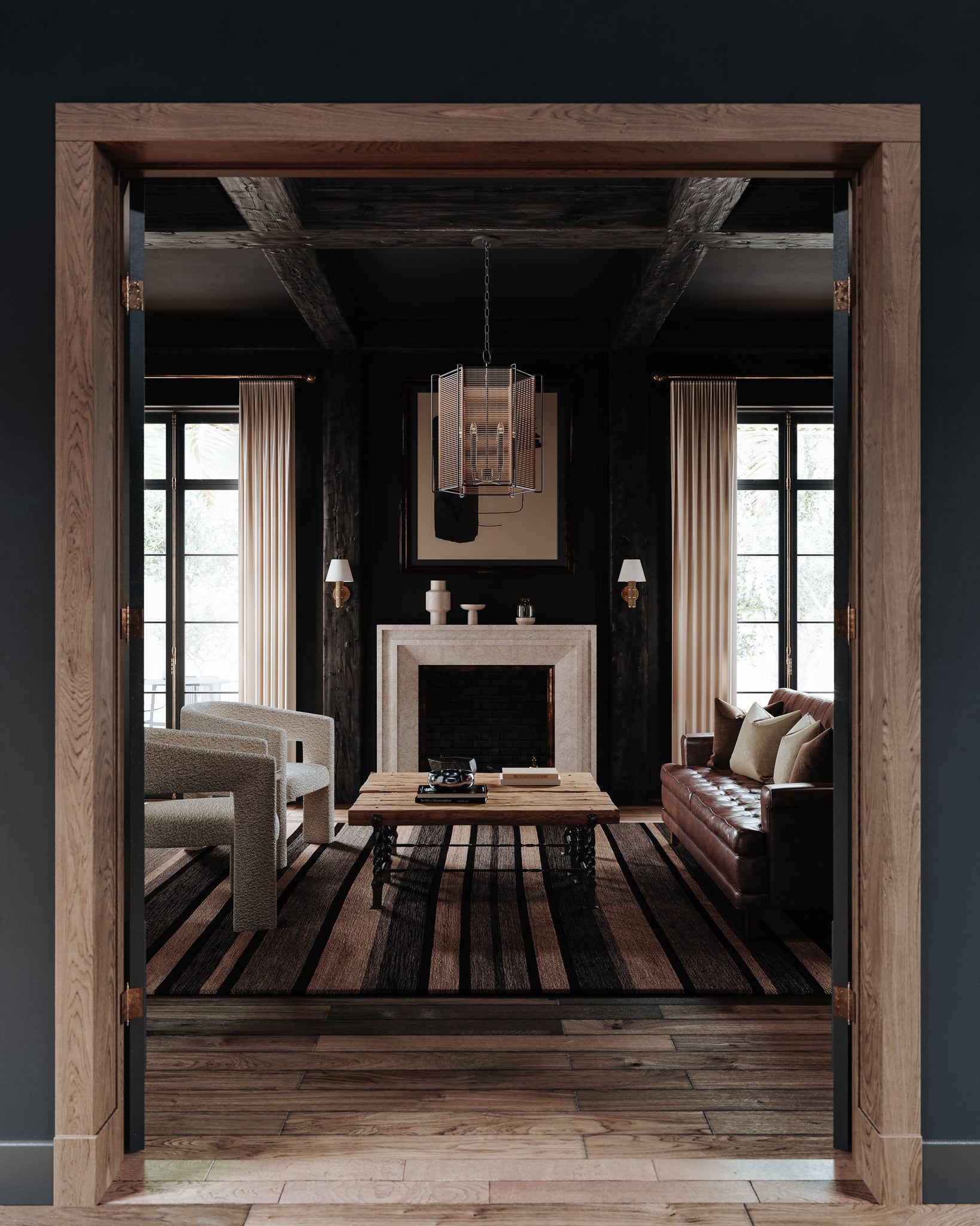 Denton Wall Sconce - Lifestyle [B1513-PBR]