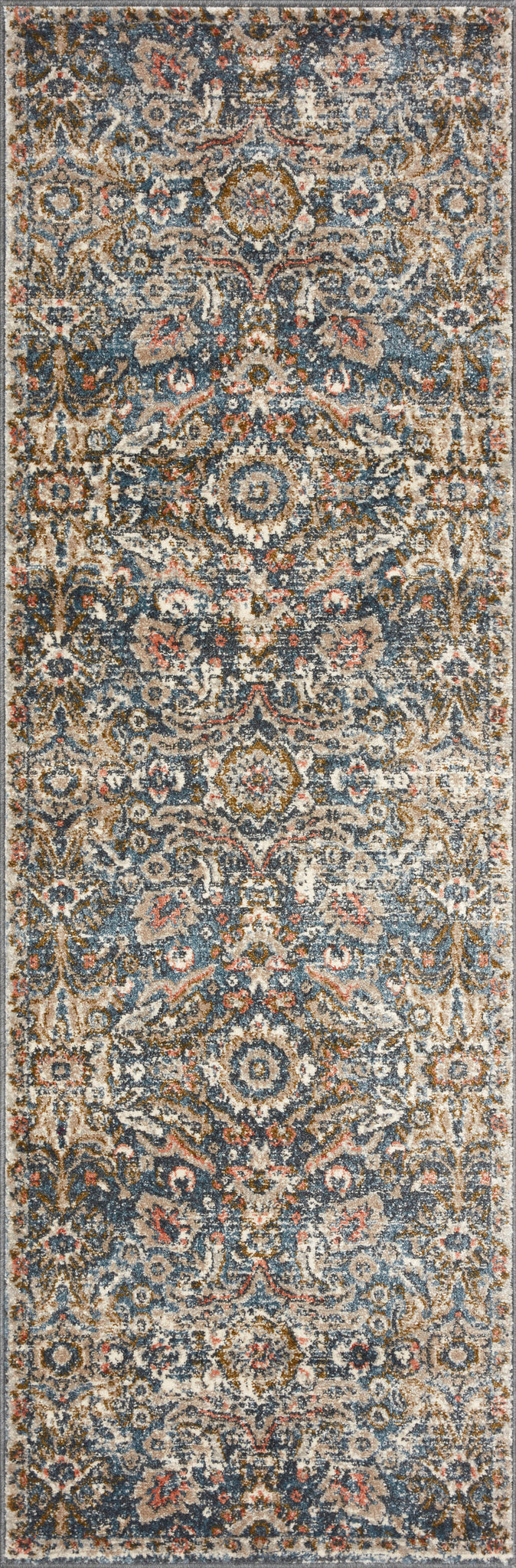 detail view of Saban Blue / Sand luxury Rug