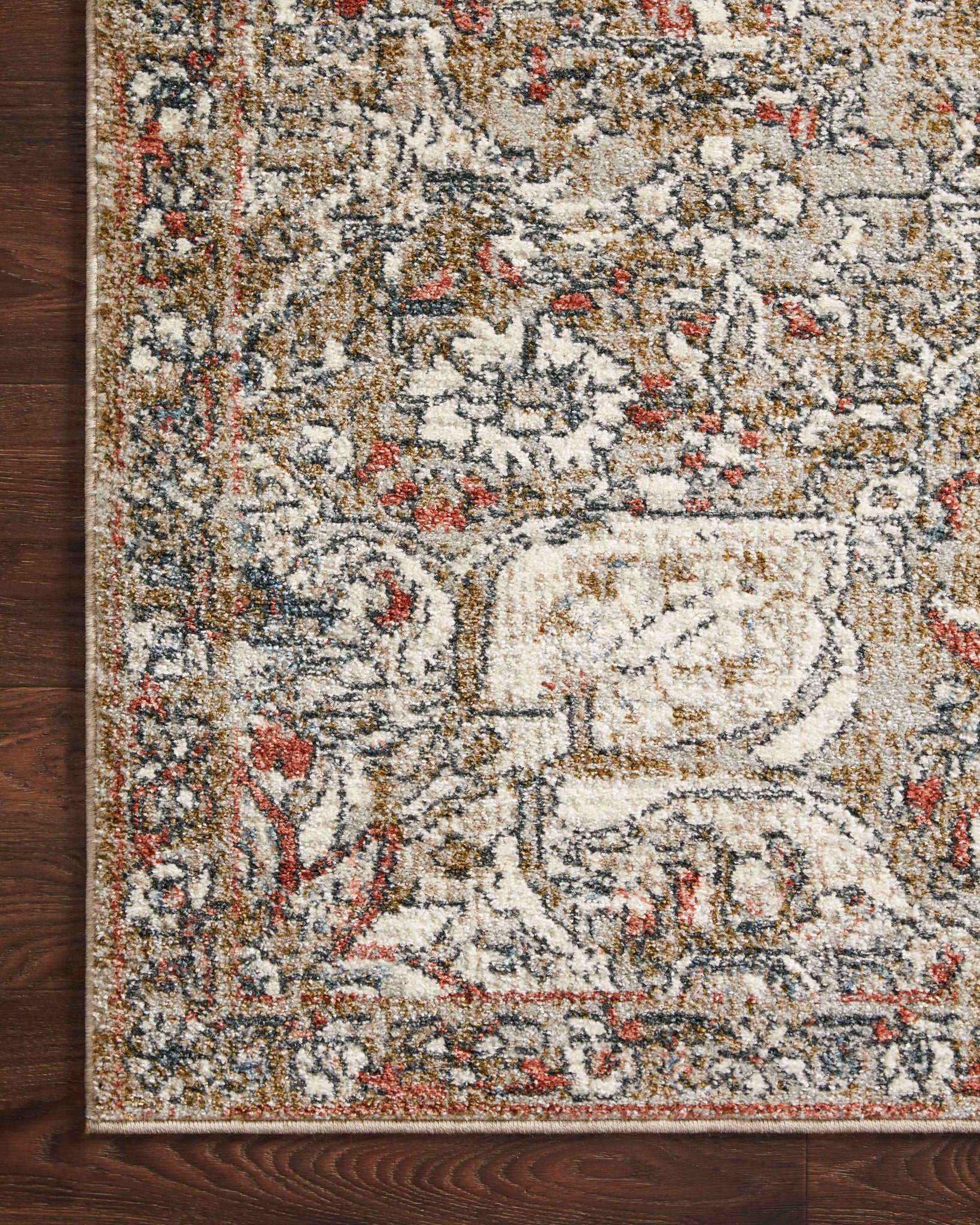 lifestyle view of Saban Straw / Beige luxury Rug