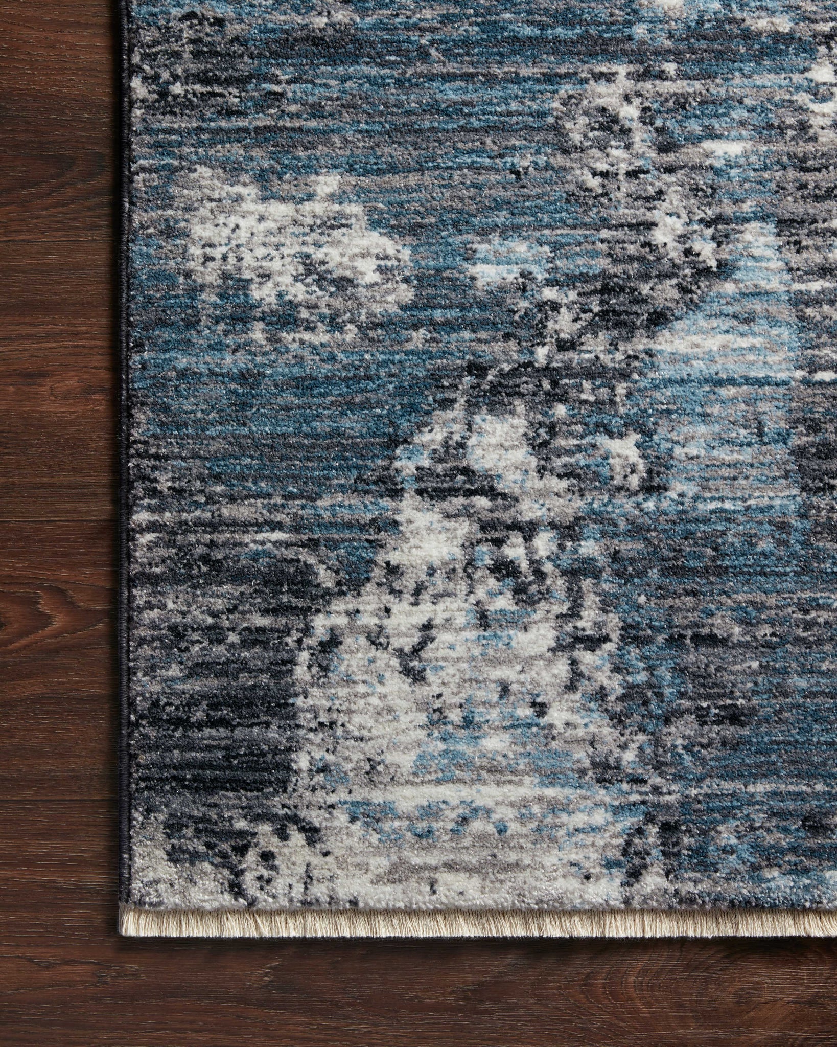 lifestyle view of Samra Dove / Sky luxury Rug