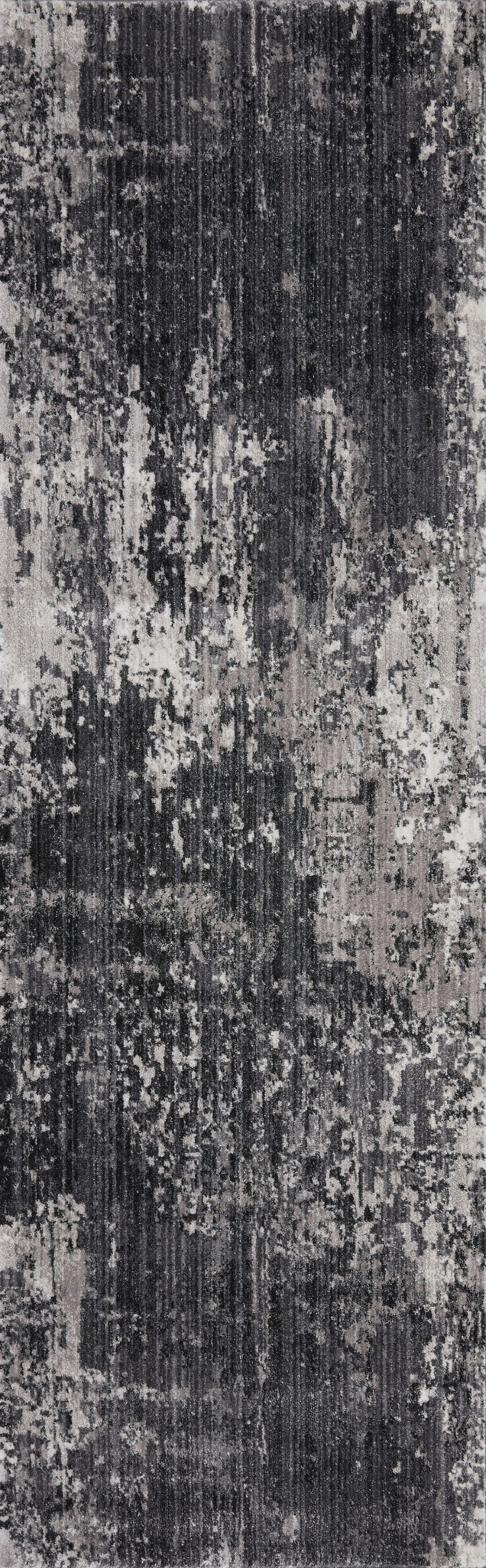 detail view of Samra Charcoal / Silver luxury Rug