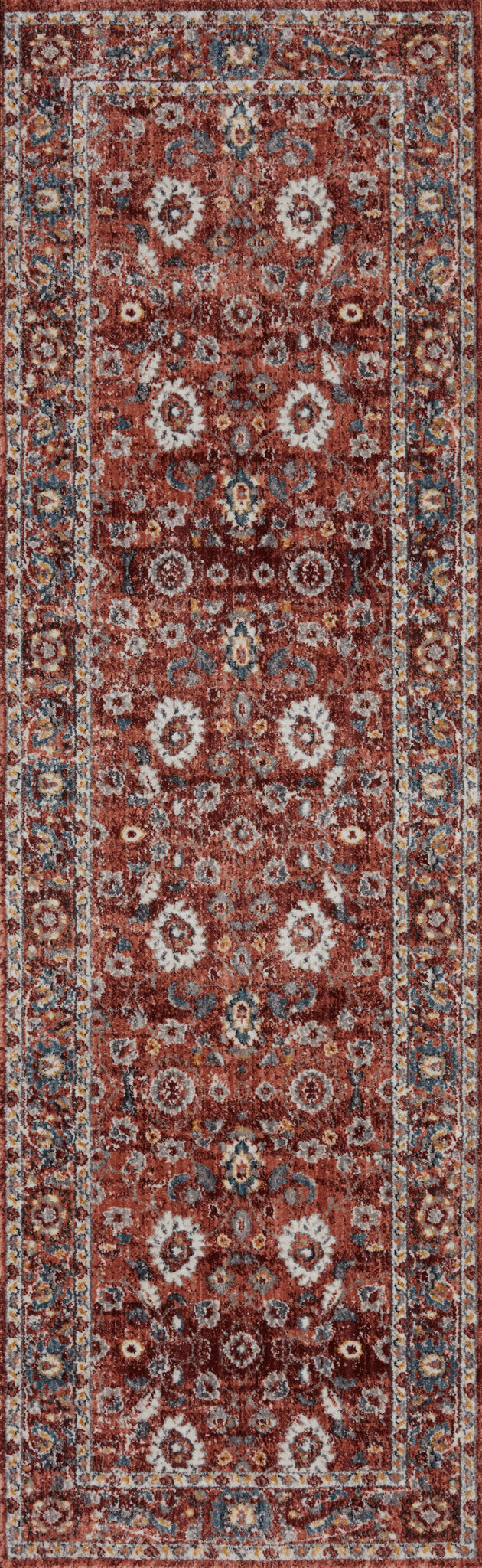 detail view of Samra Brick / Multi luxury Rug