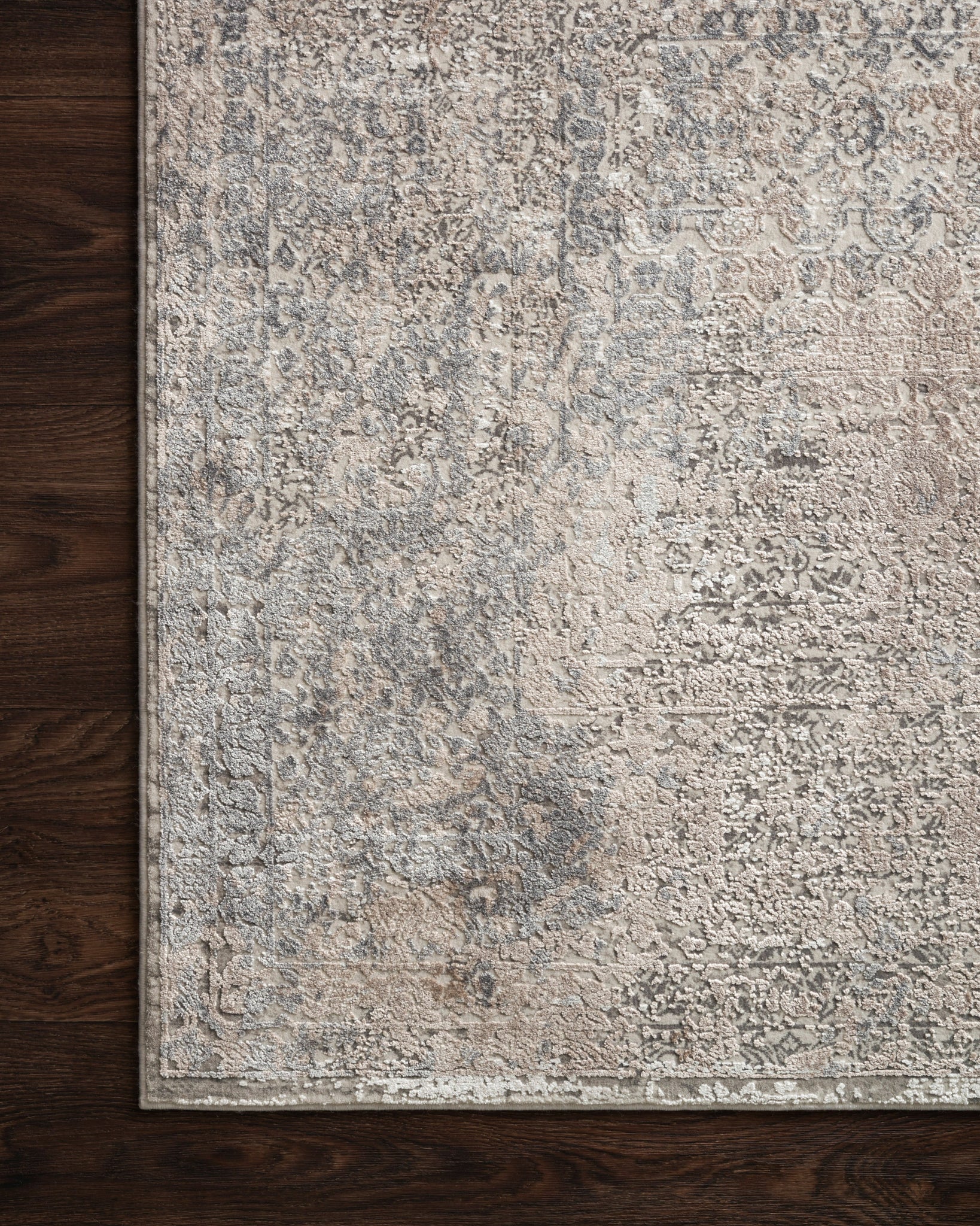 lifestyle view of Sienne Ivory / Pebble luxury Rug