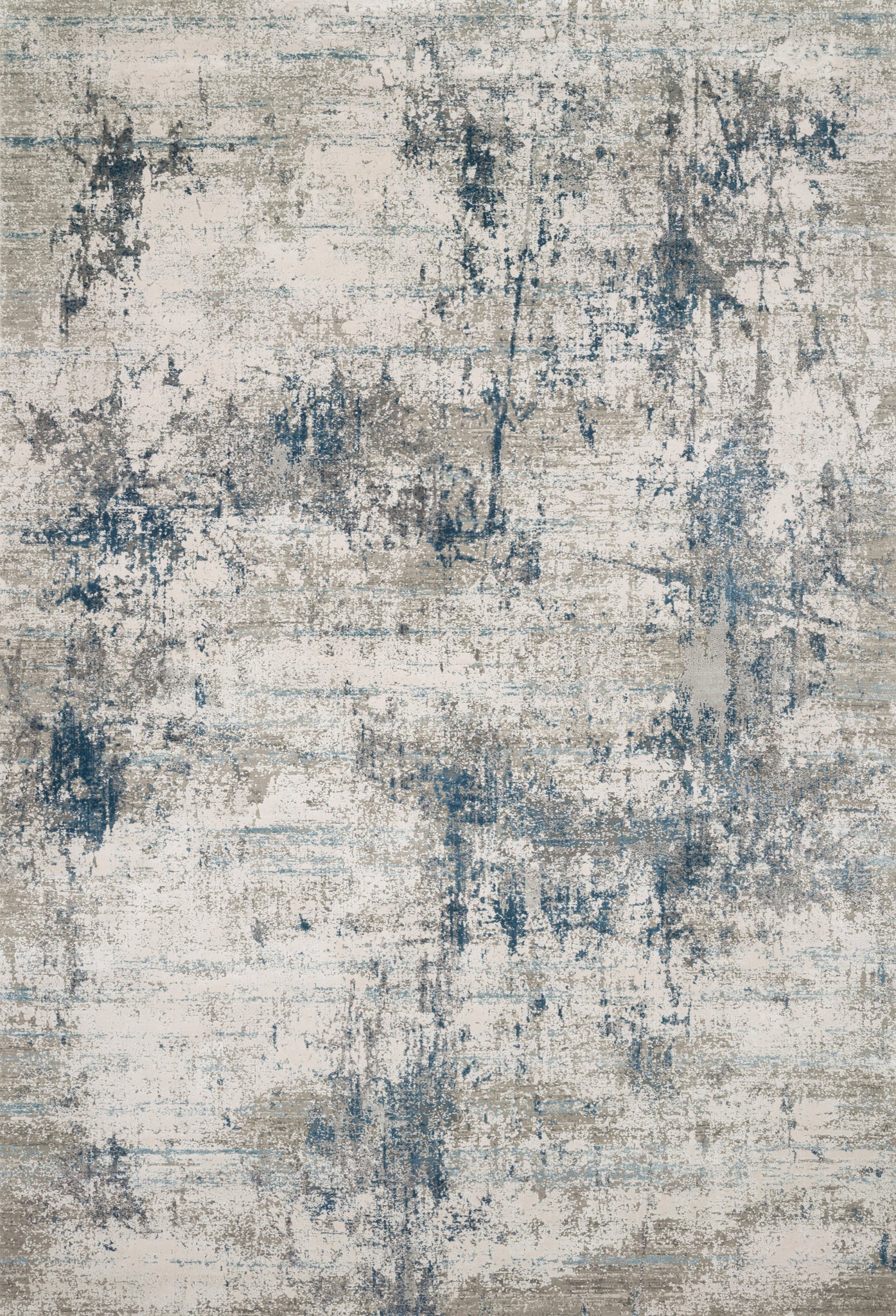 front view of Sienne Ivory / Ocean luxury Rug