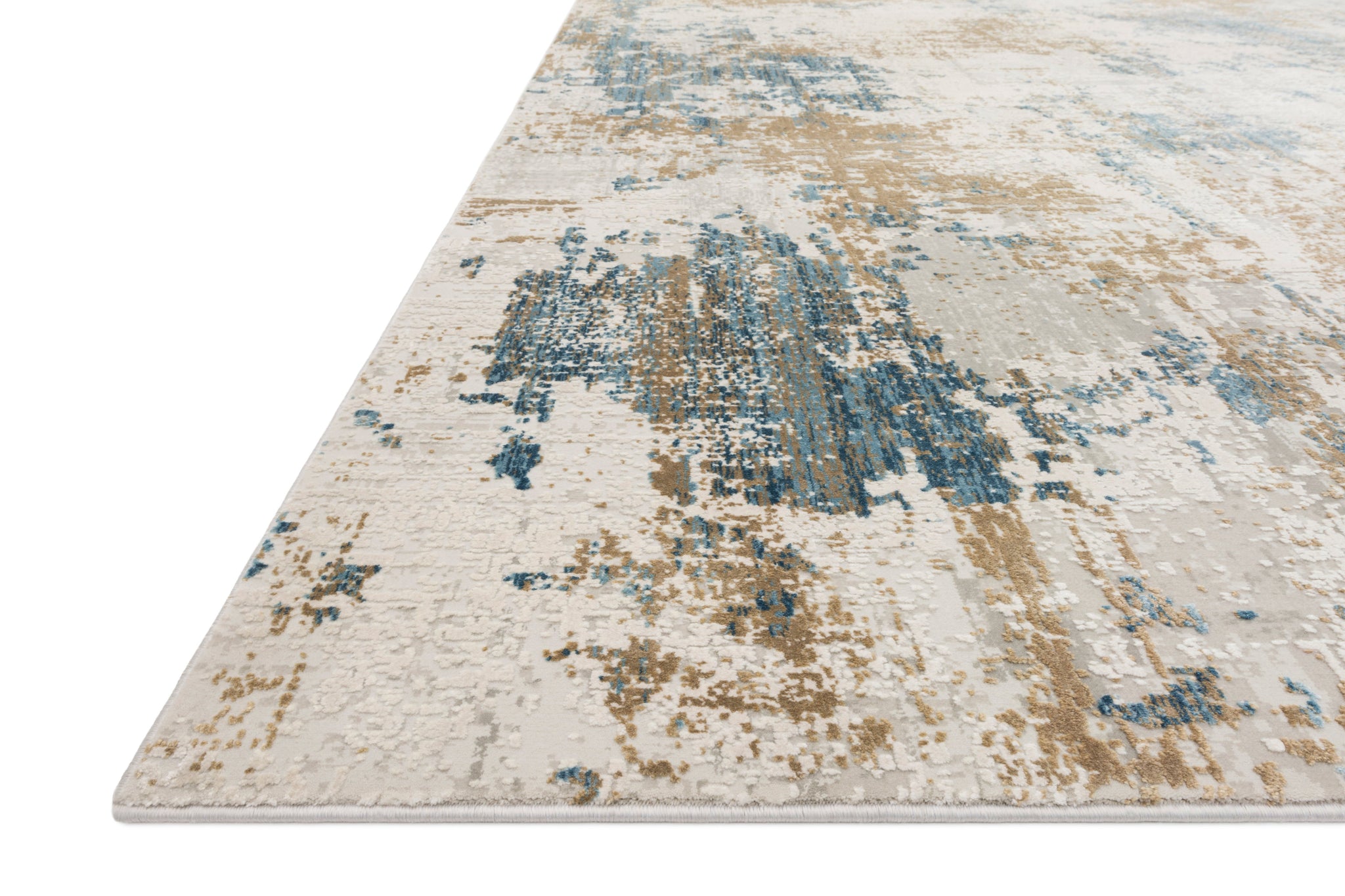 angle view of Sienne Ivory / Gold luxury Rug