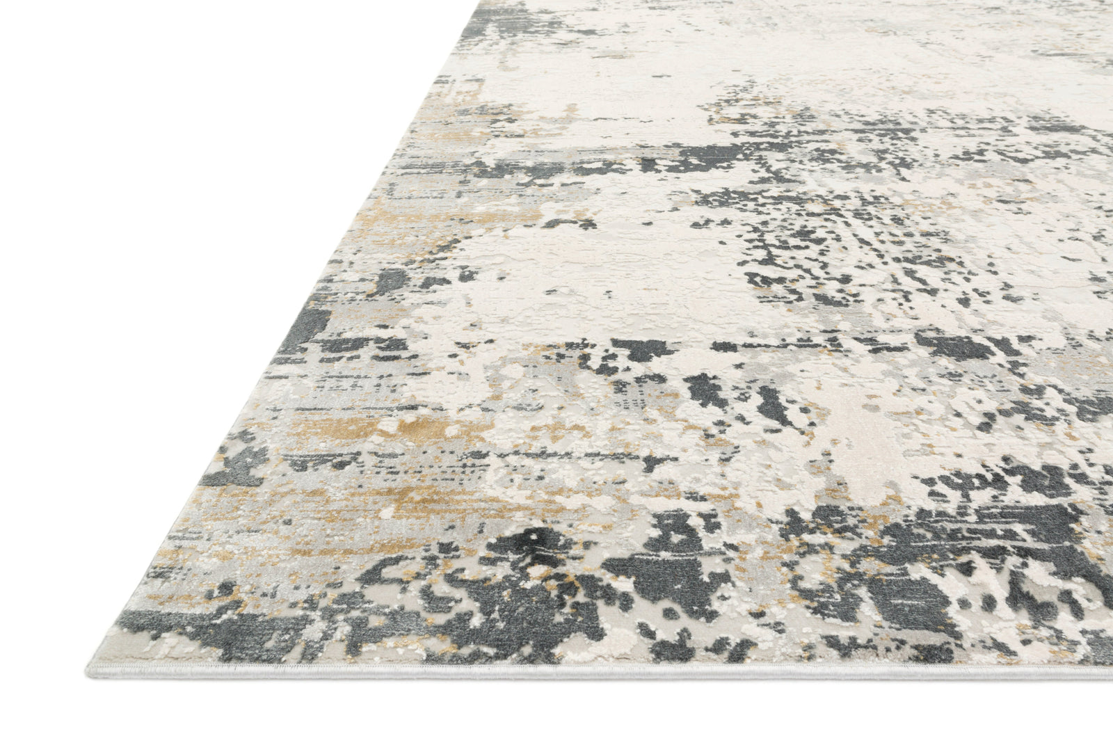 front view of Sienne Ivory / Granite luxury Rug
