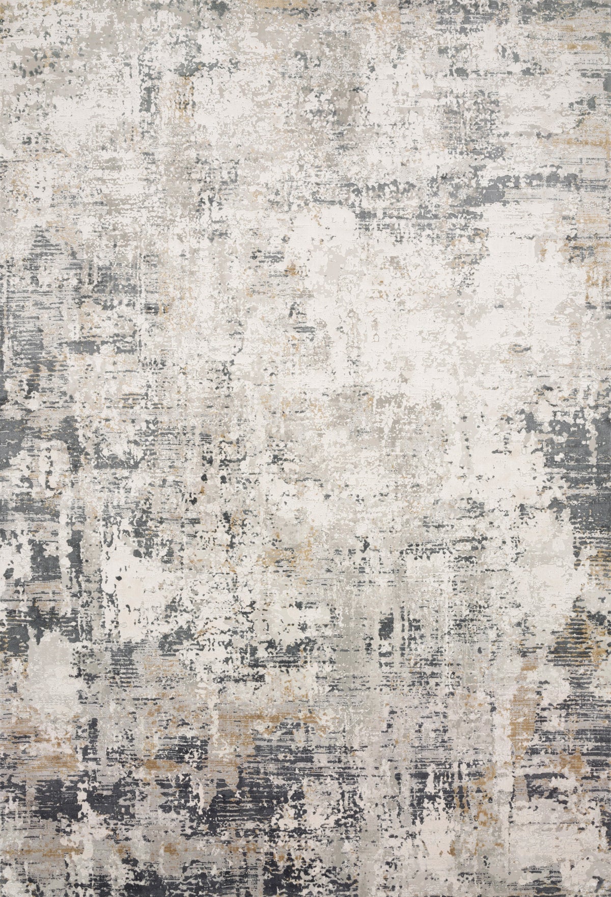 front view of Sienne Ivory / Granite luxury Rug