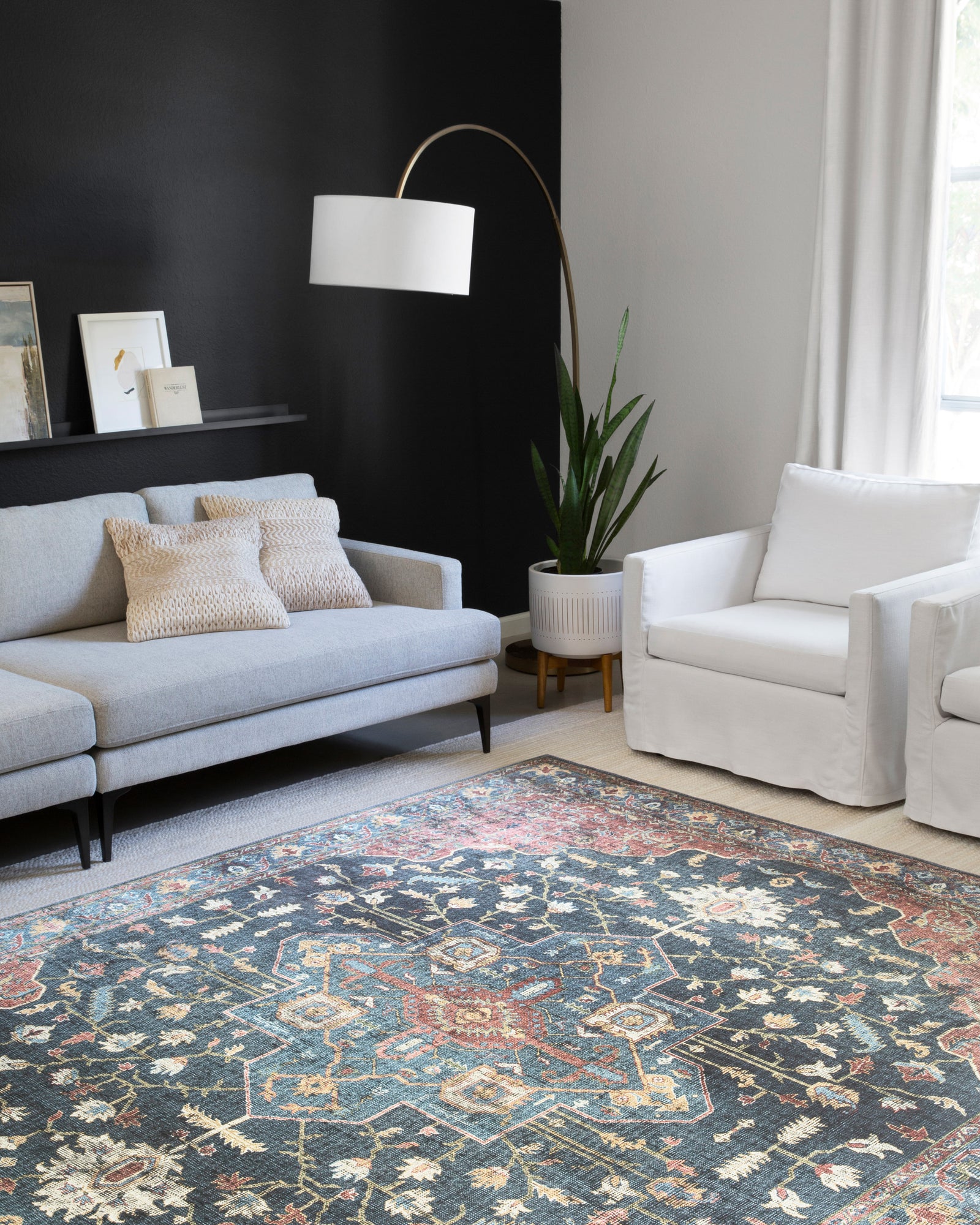 Skye Denim / Brick — a Loloi rug at Laurie Yapp Home.