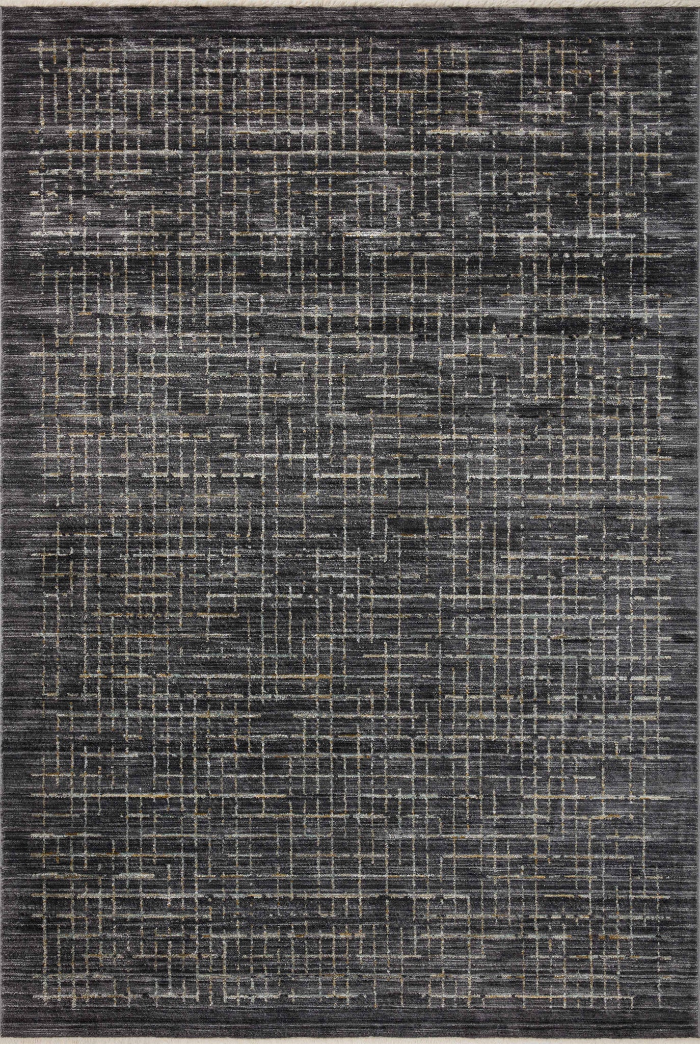 front view of Soho Onyx / Silver luxury Rug
