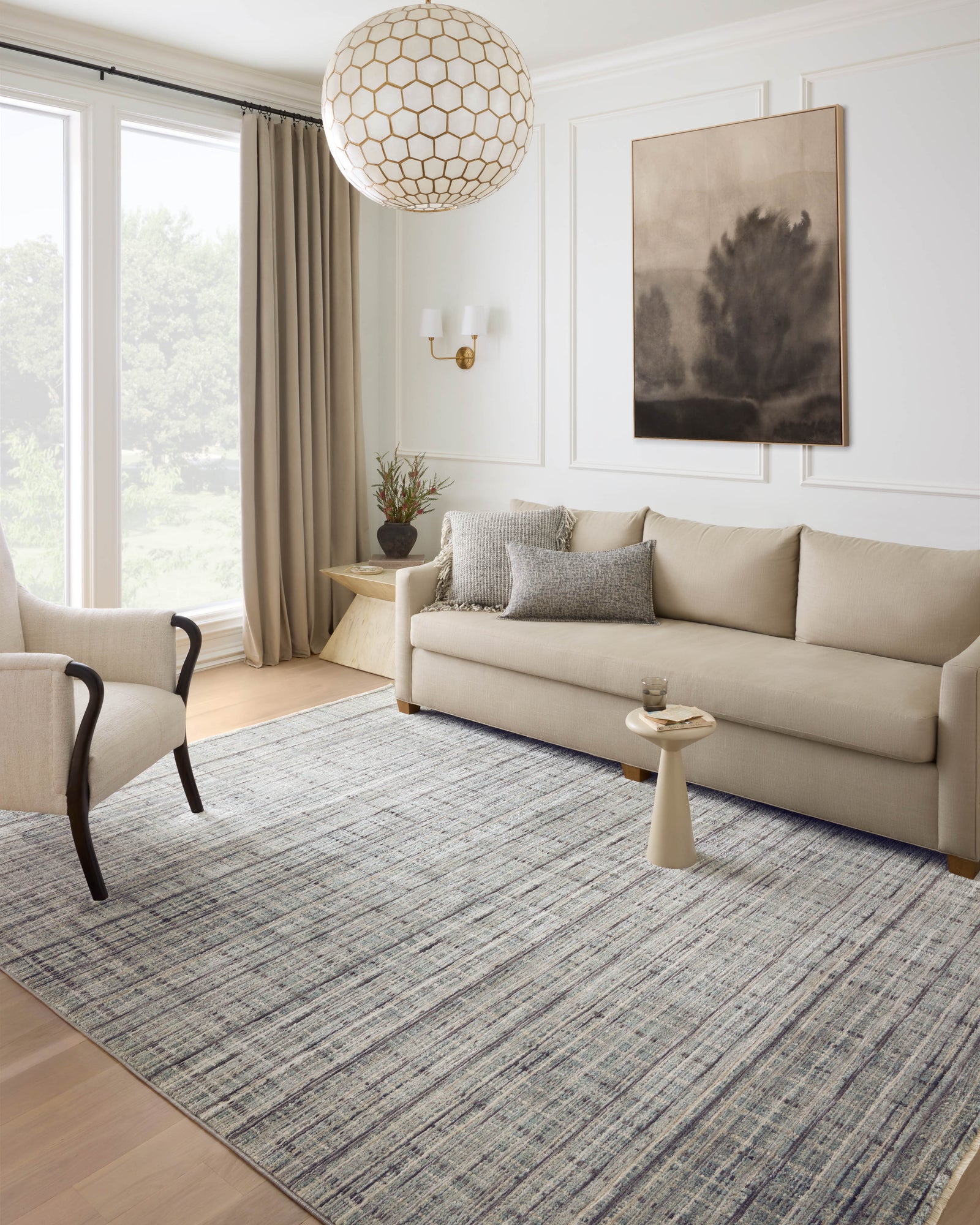 front view of Soho Jade / Stone luxury Rug