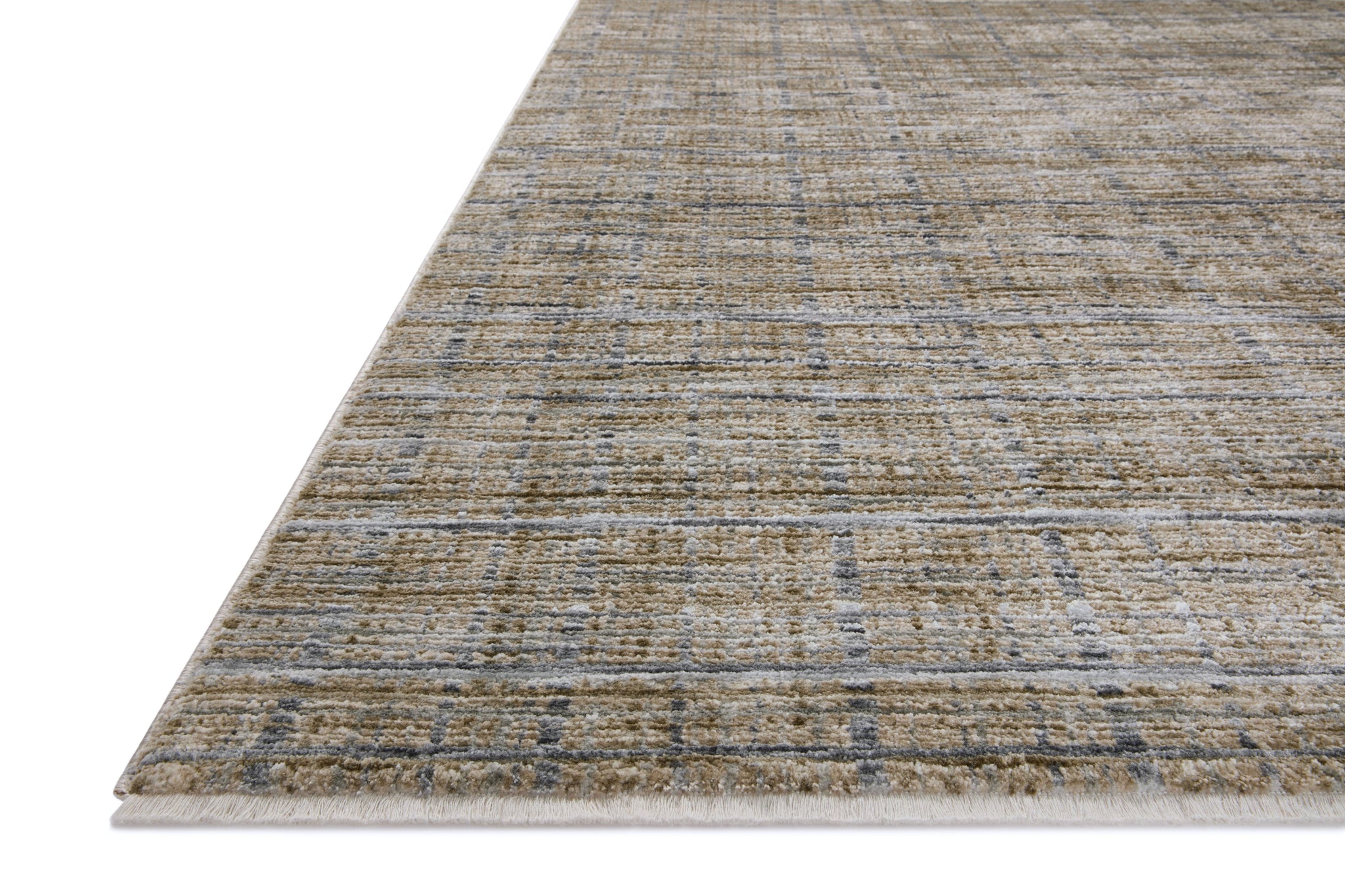 side view of Soho Pebble / Charcoal luxury Rug