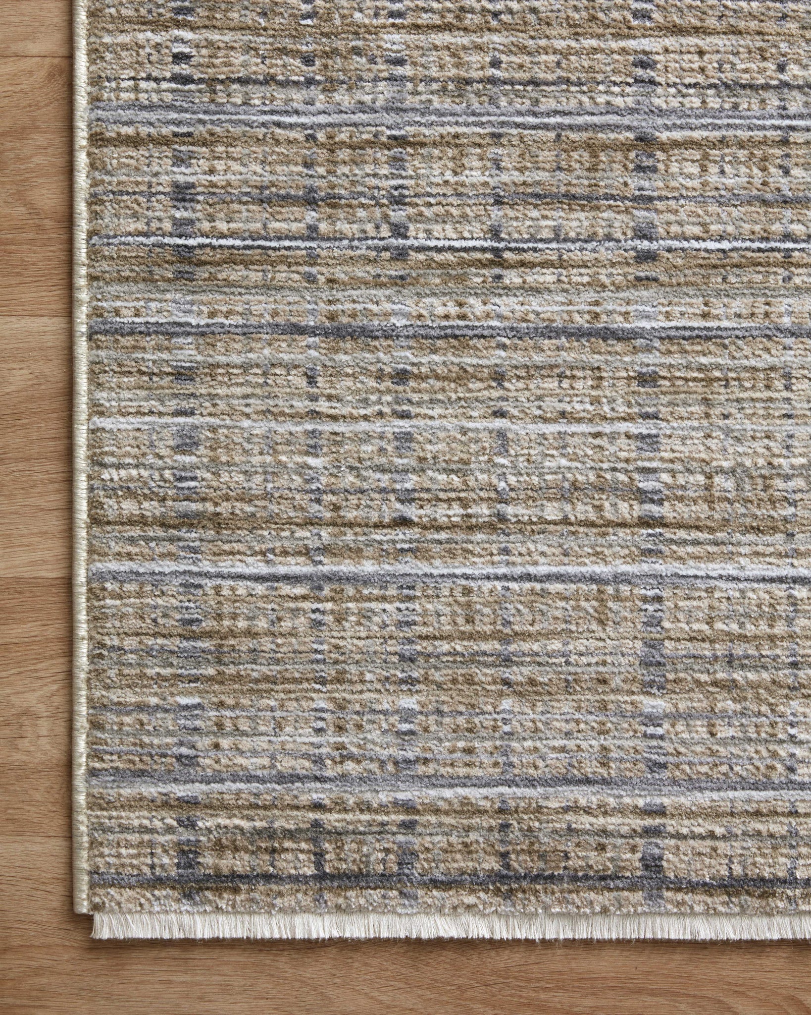 lifestyle view of Soho Pebble / Charcoal luxury Rug