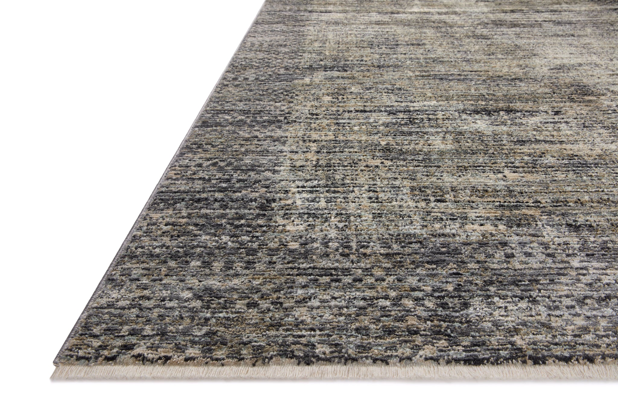 side view of Soho Multi / Slate luxury Rug