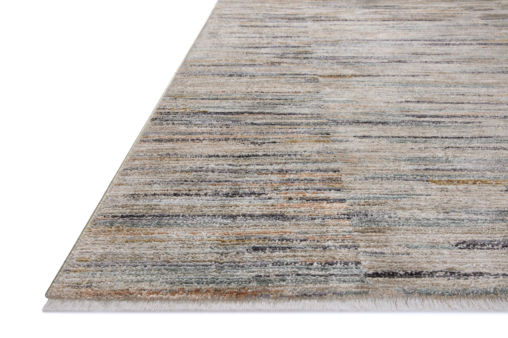 side view of Soho Multi / Dove luxury Rug