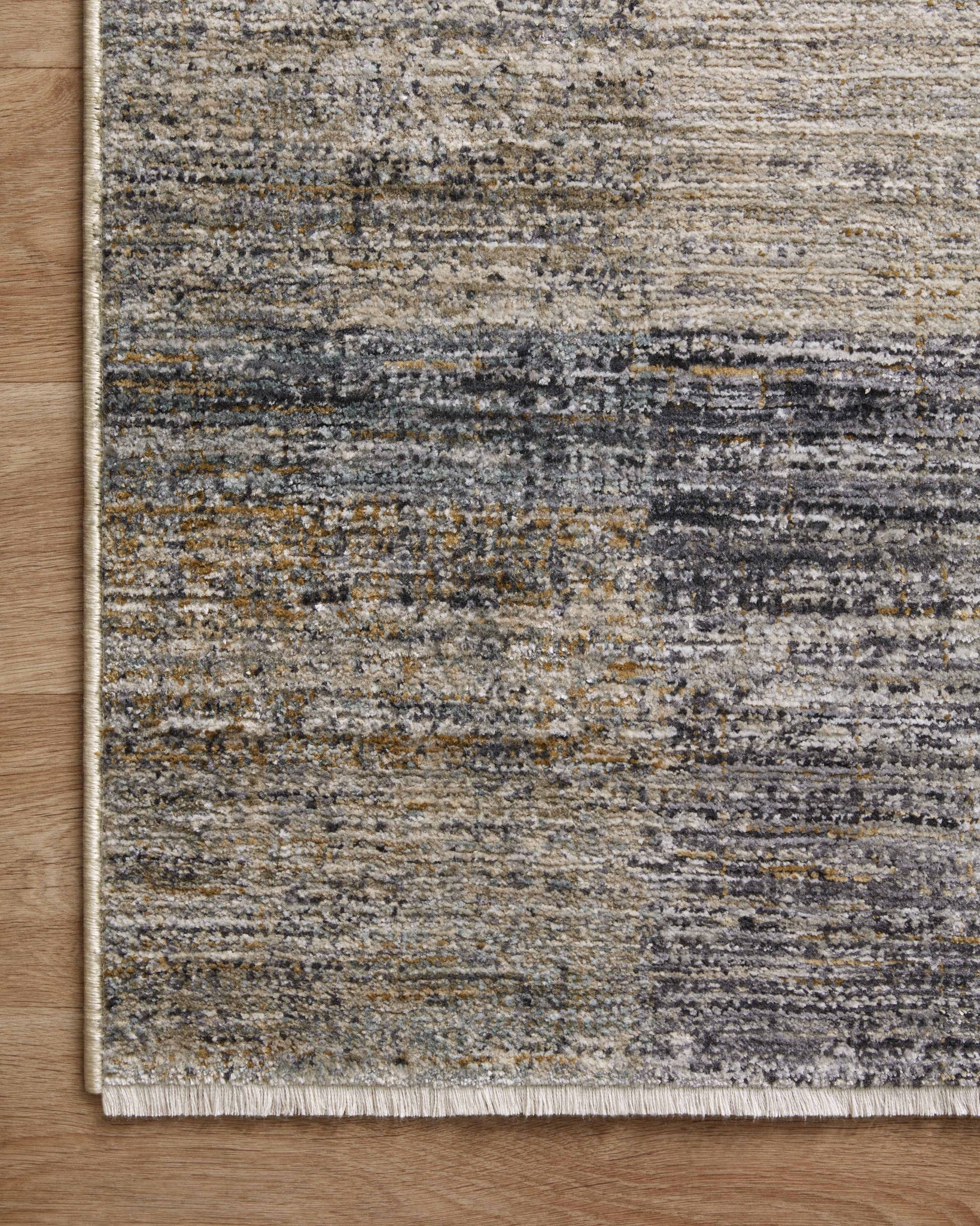 lifestyle view of Soho Grey / Gold luxury Rug