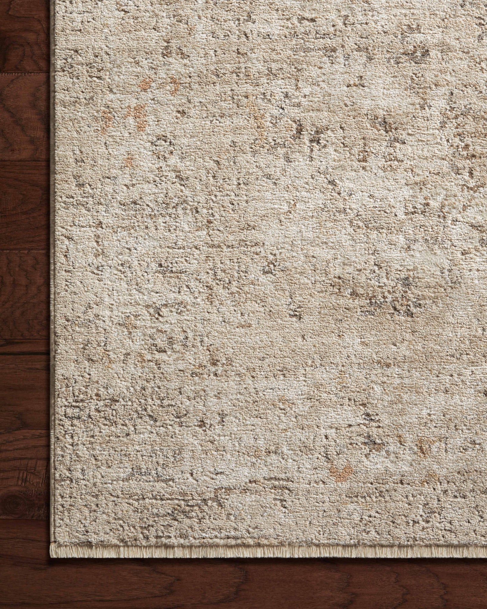 side view of Sonnet Sand / Taupe luxury Rug