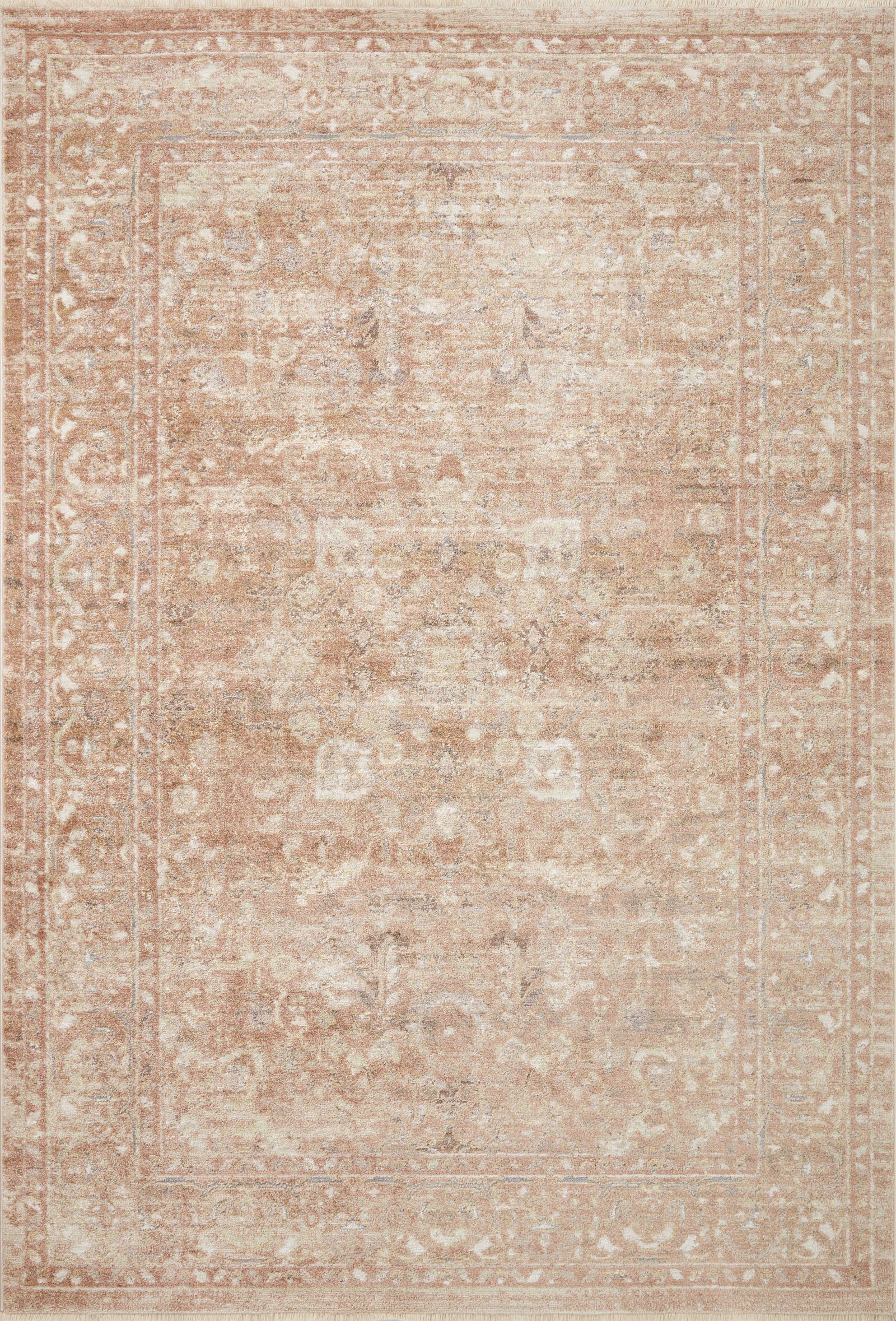 front view of Sonnet Terracotta / Natural luxury Rug