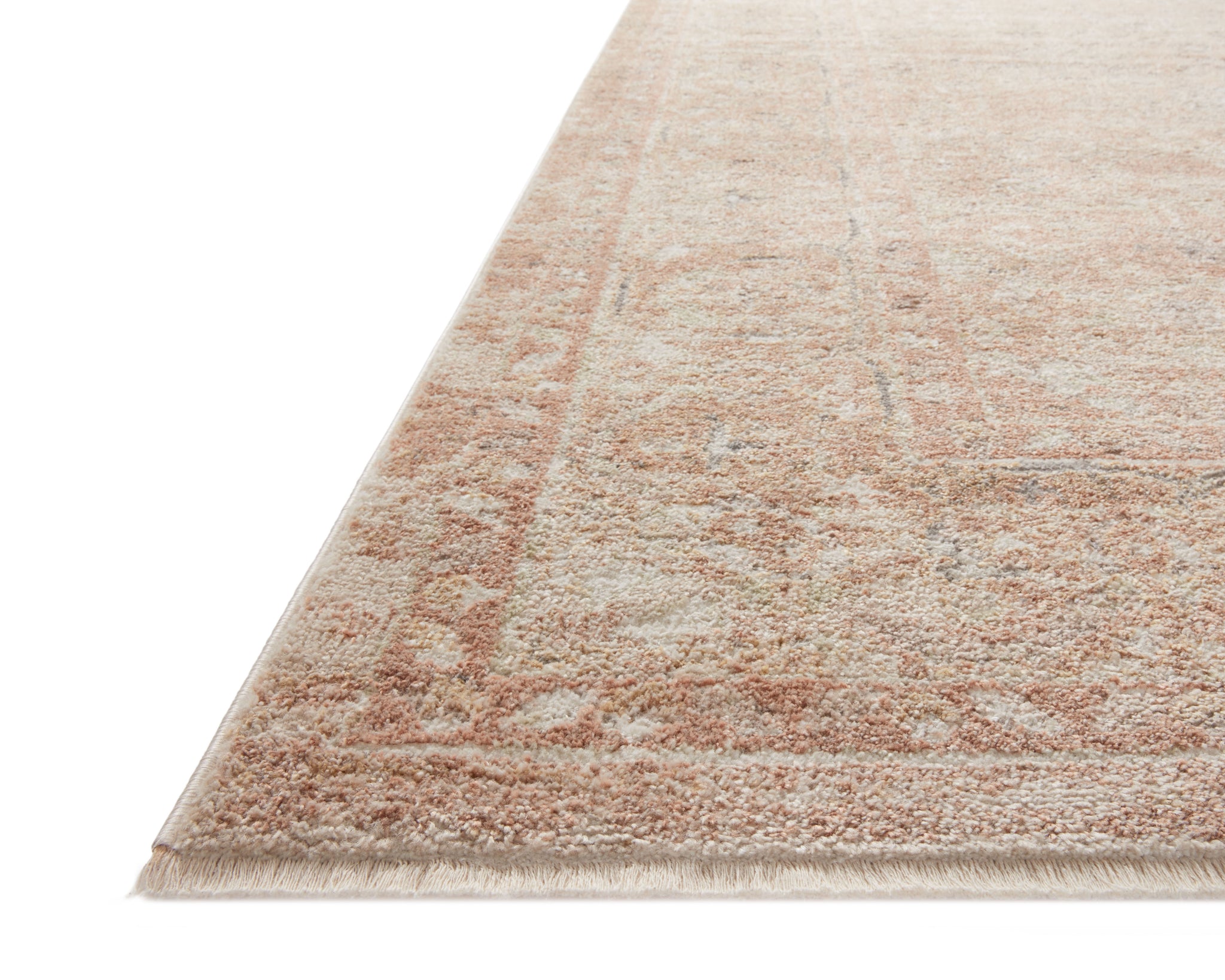 angle view of Sonnet Terracotta / Natural luxury Rug