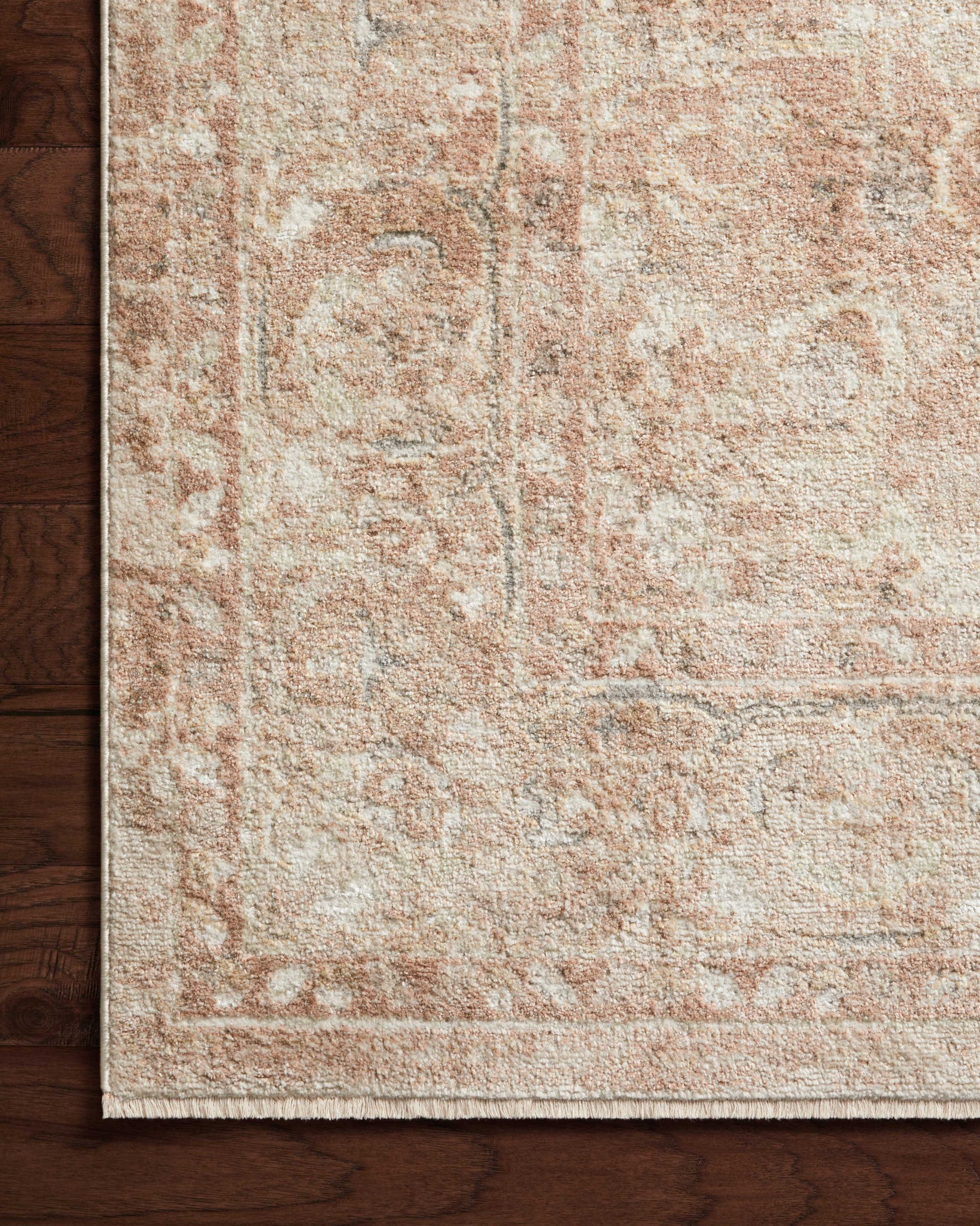 side view of Sonnet Terracotta / Natural luxury Rug