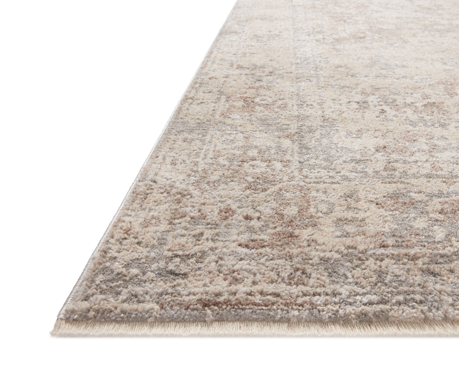front view of Sonnet Silver / Natural luxury Rug