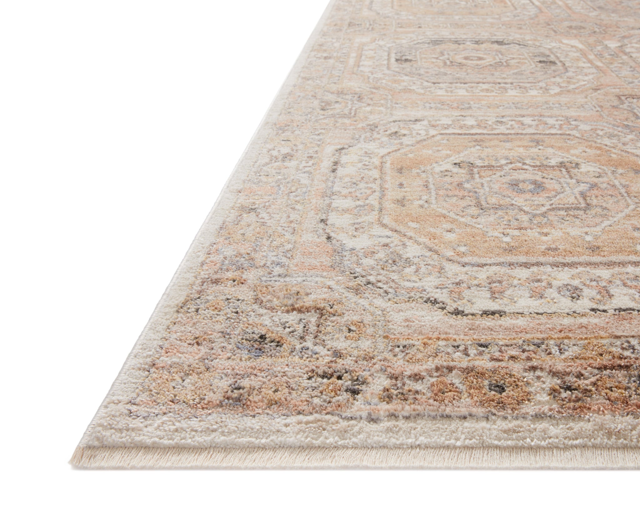 angle view of Sonnet Apricot / Multi luxury Rug