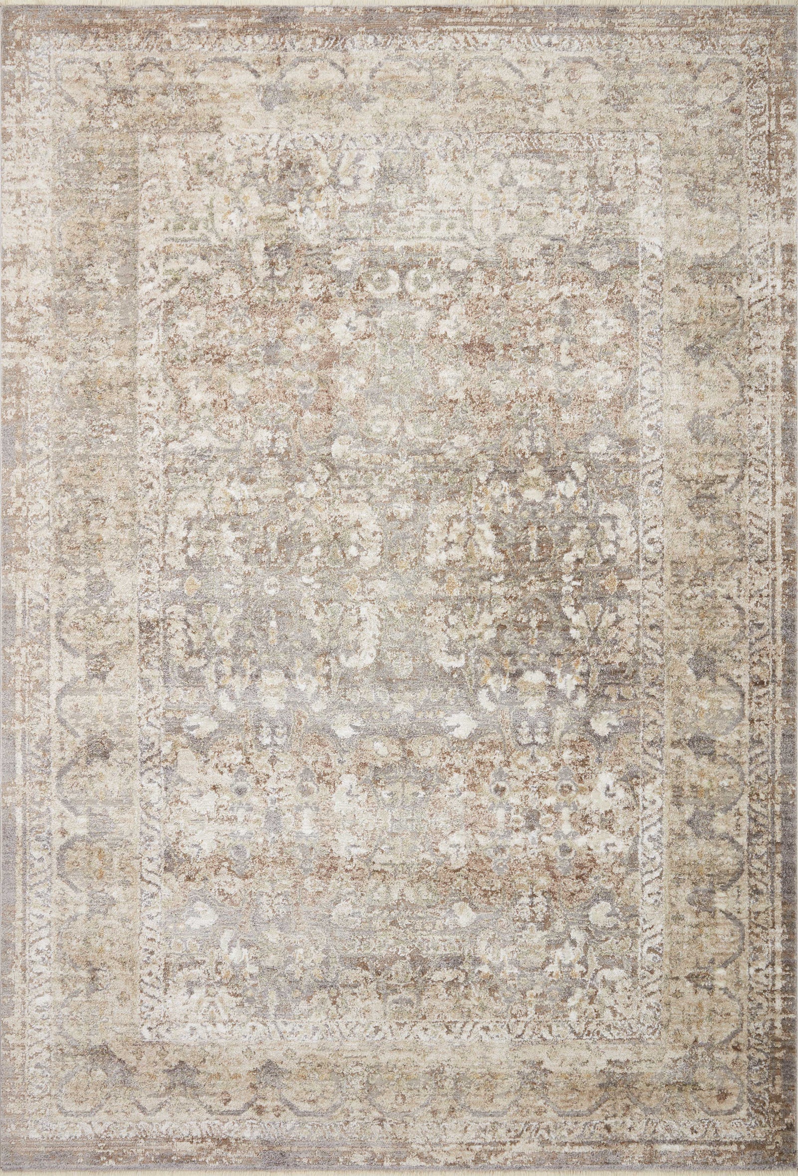 front view of Sonnet Grey / Sage luxury Rug