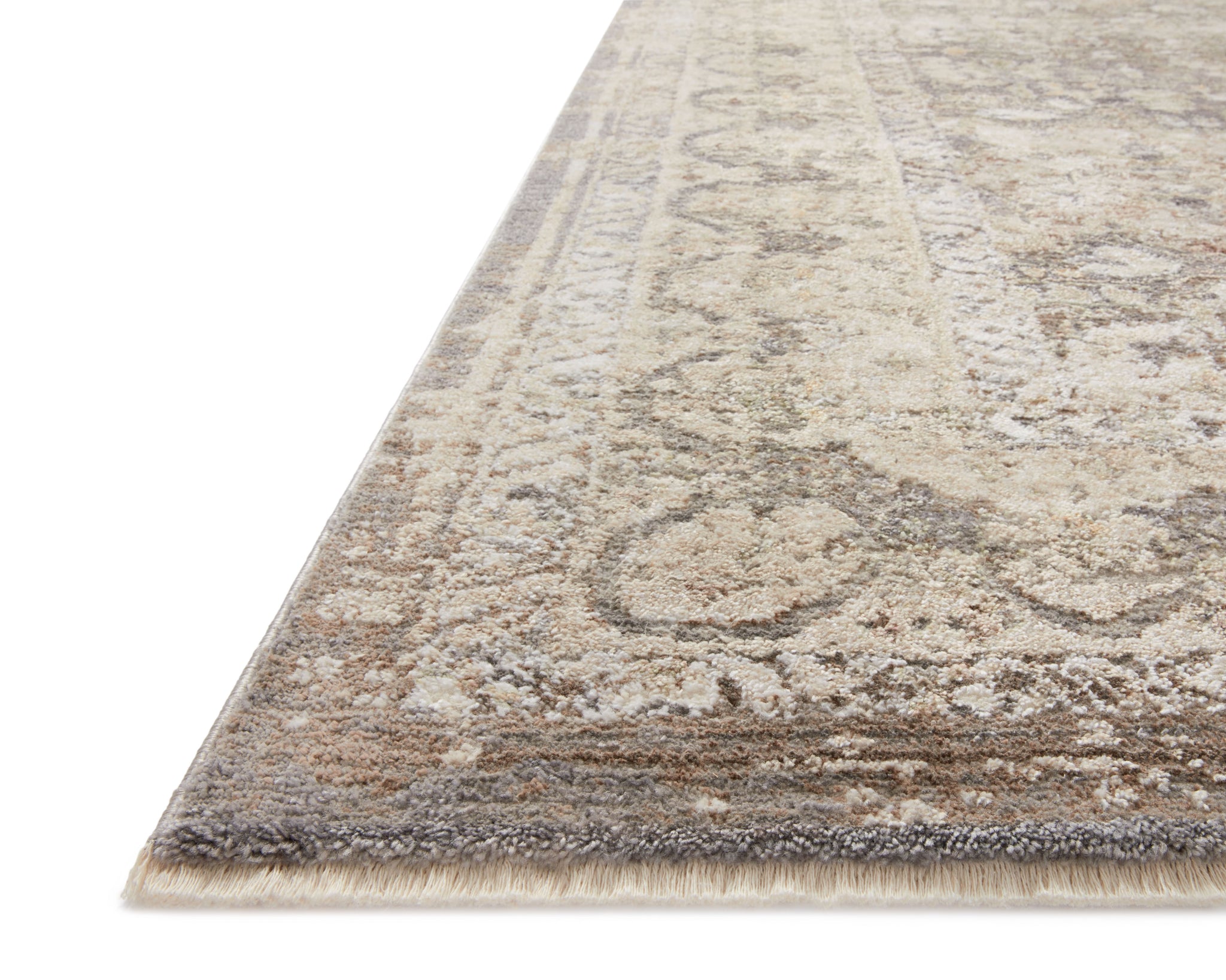 angle view of Sonnet Grey / Sage luxury Rug