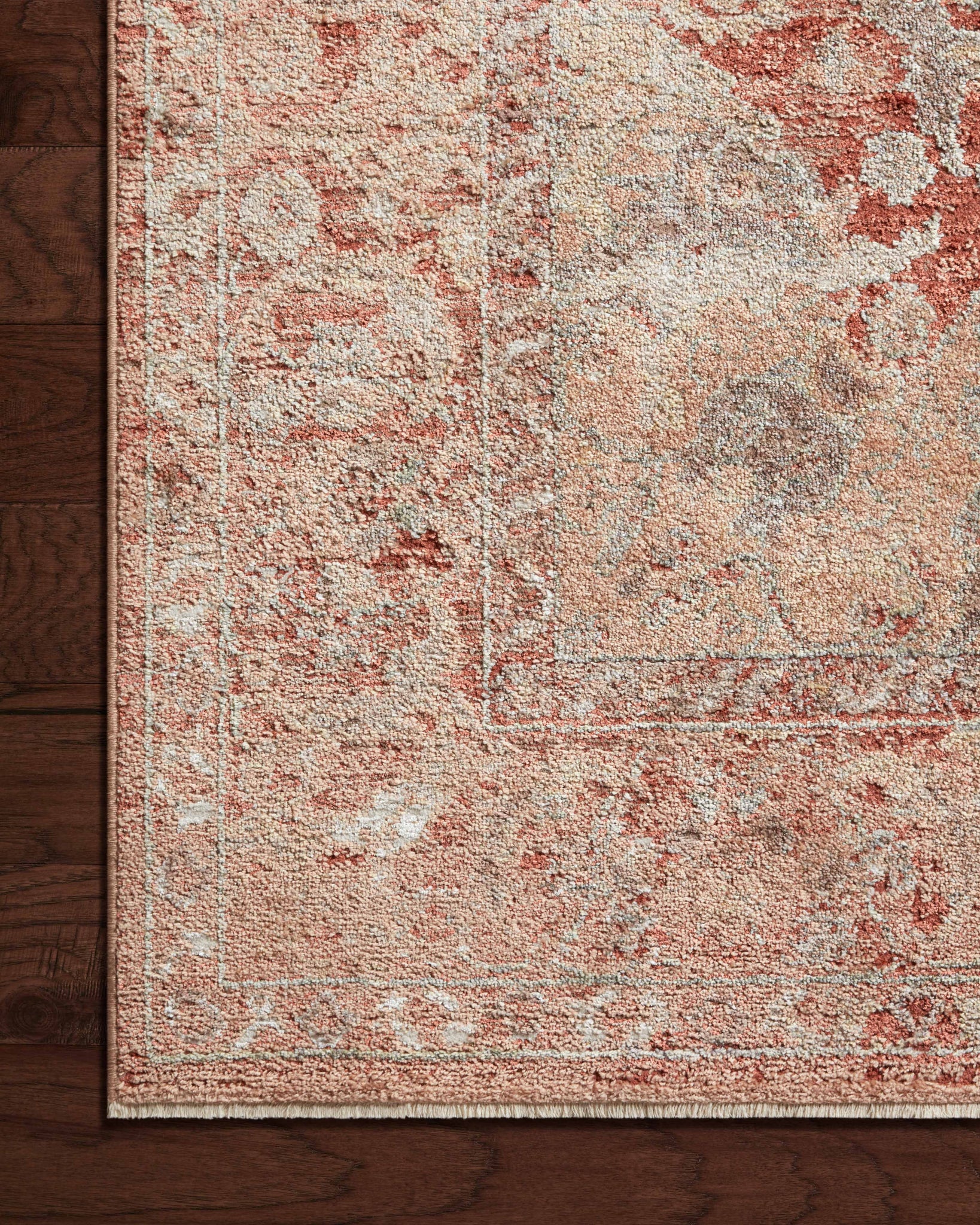 side view of Sonnet Spice / Multi luxury Rug