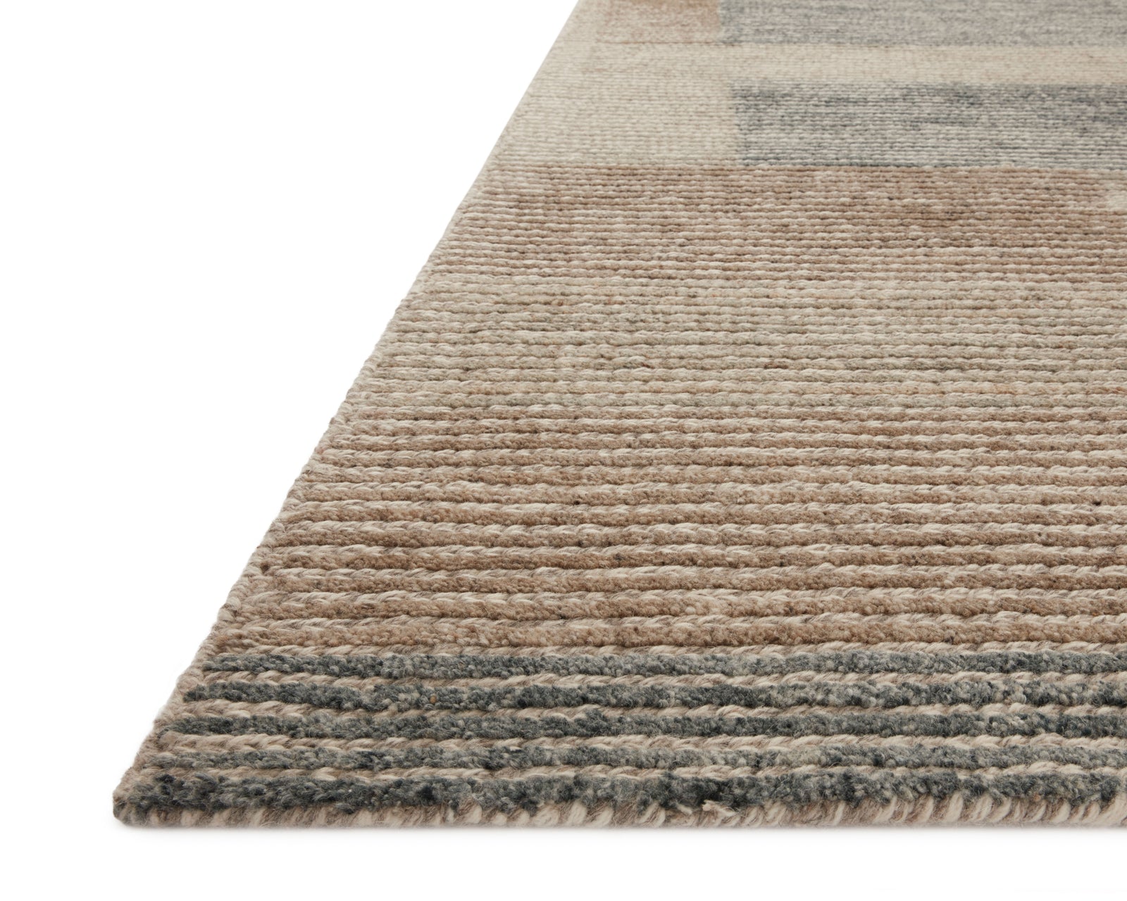 front view of Stiles Beige / Slate luxury Rug