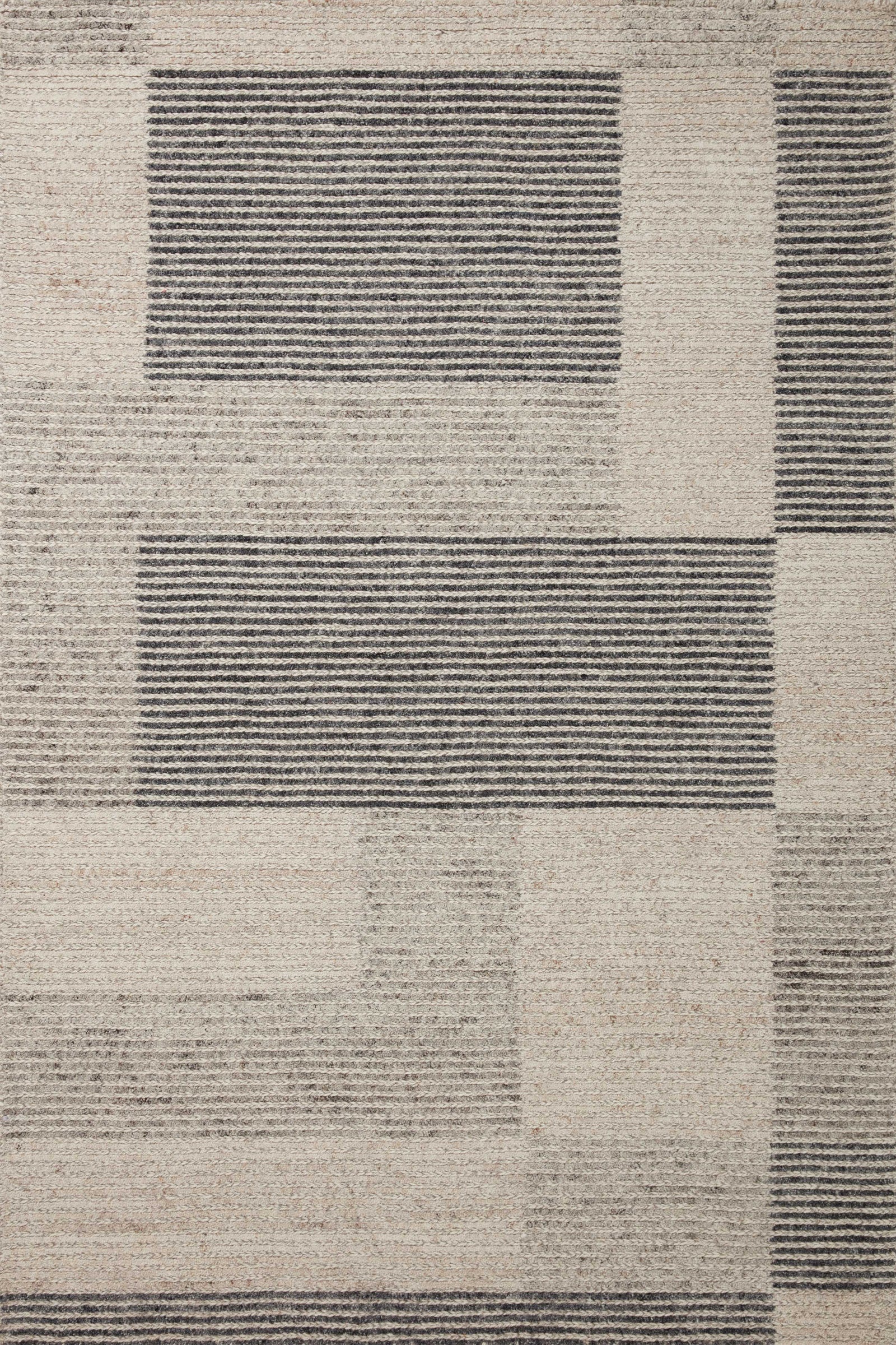 front view of Stiles Dove / Ink luxury Rug