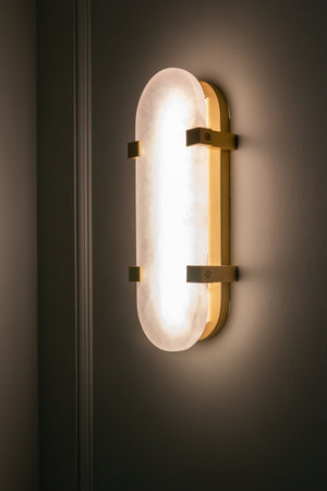 Skylar Wall Sconce 5.75" x 13.75" - Lifestyle [1114-AGB]