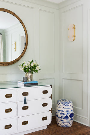 Skylar Wall Sconce 5.75" x 13.75" - Lifestyle [1114-AGB]