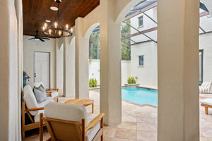Sutton Exterior Chandelier - Lifestyle [F6233-TBK]
