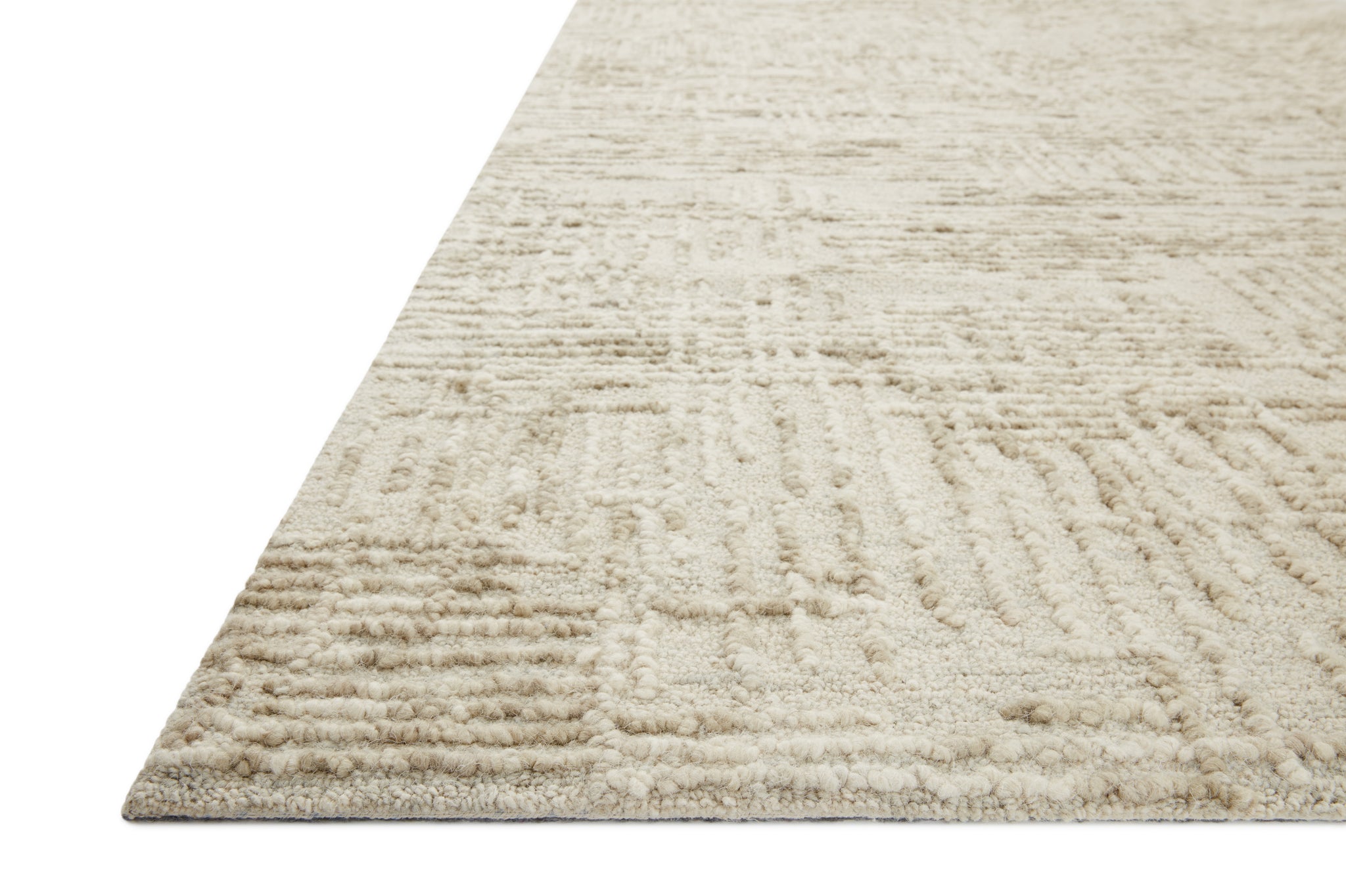 angle view of Tallulah Natural / Sage luxury Rug