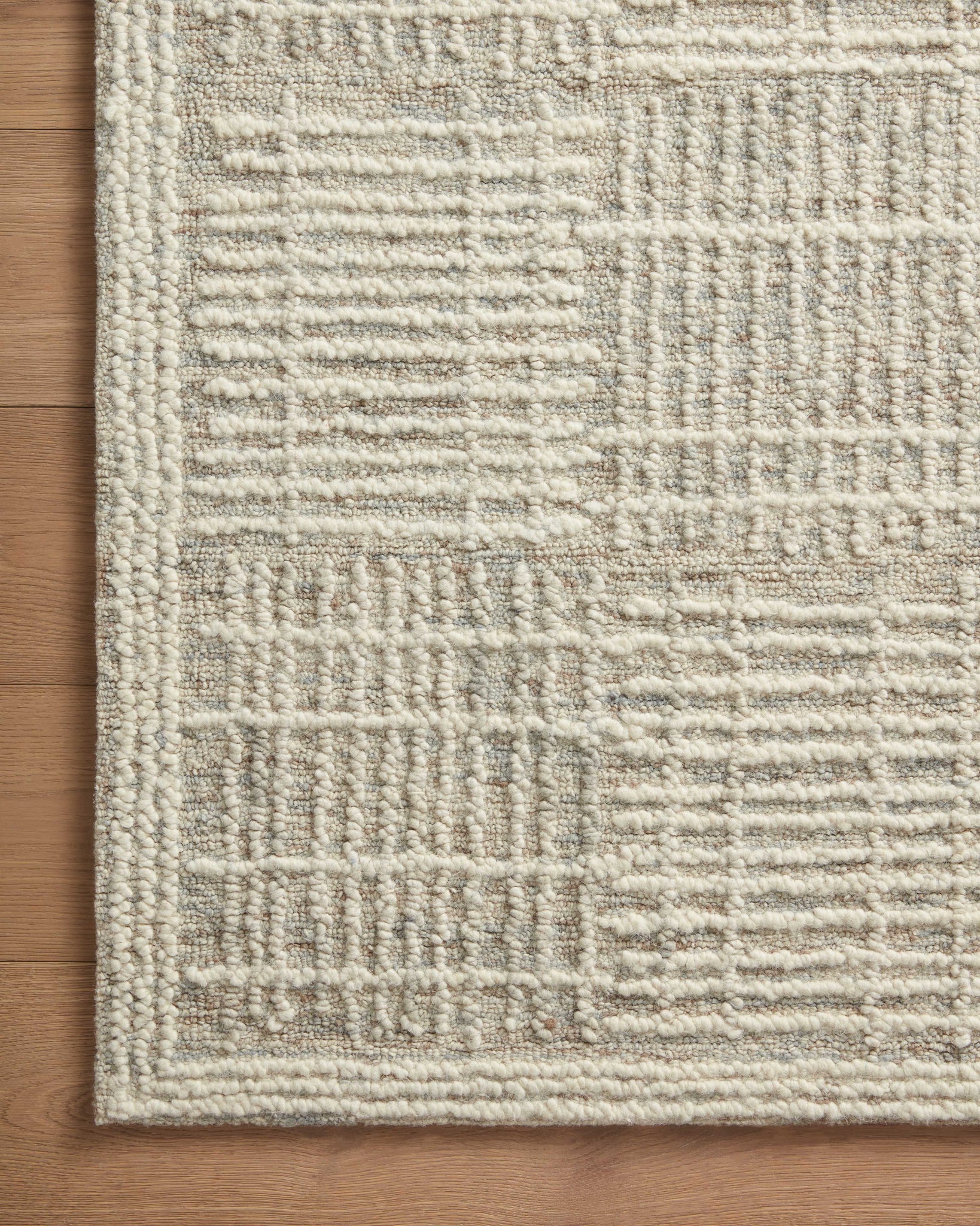 detail view of Tallulah Mist / Ivory luxury Rug