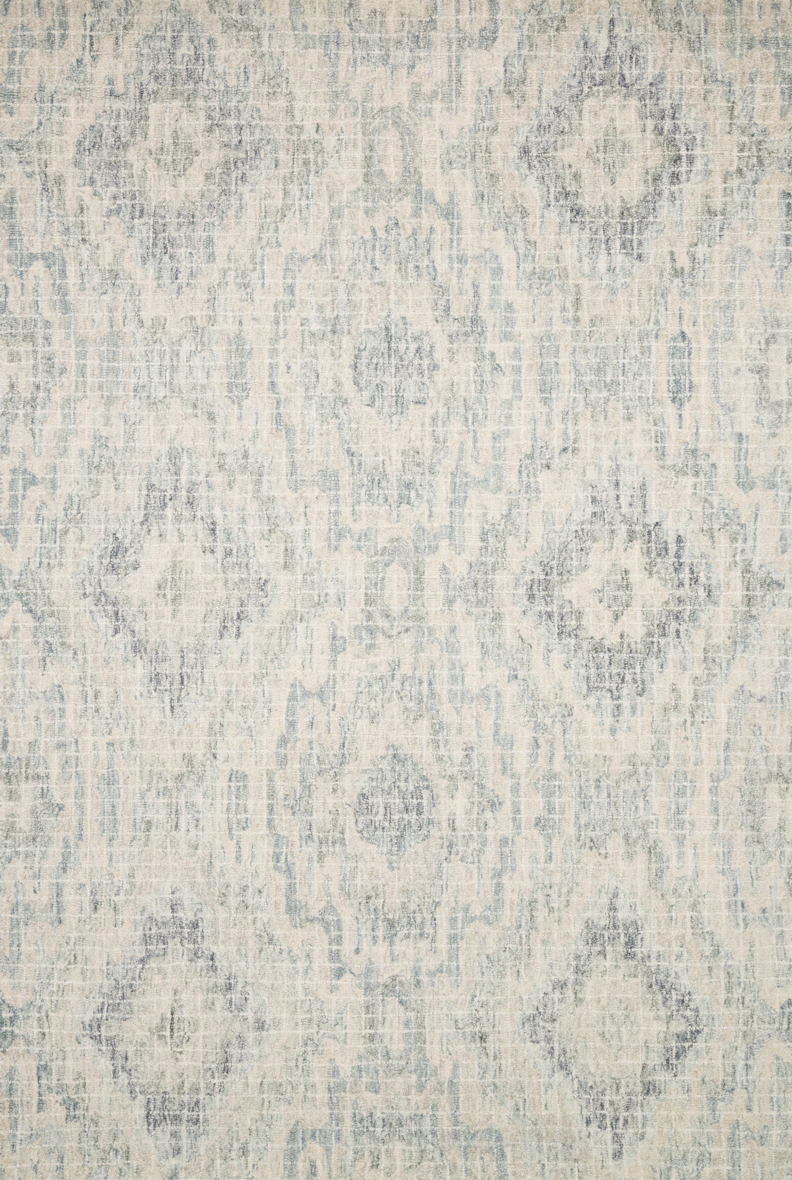 front view of Tatum Slate / Silver luxury Rug