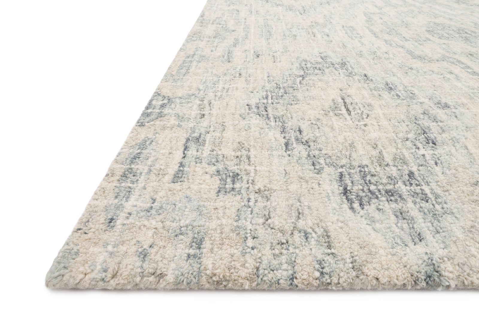 front view of Tatum Slate / Silver luxury Rug