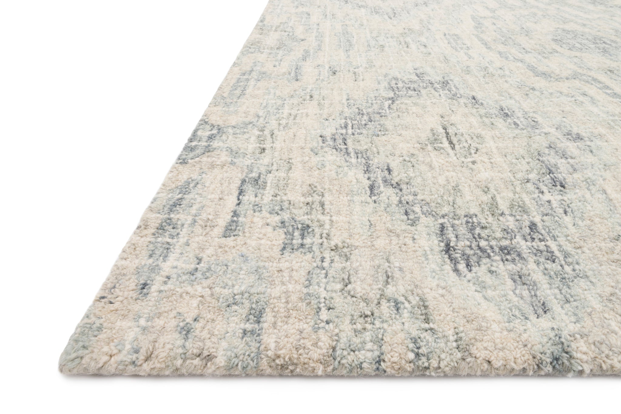 angle view of Tatum Slate / Silver luxury Rug