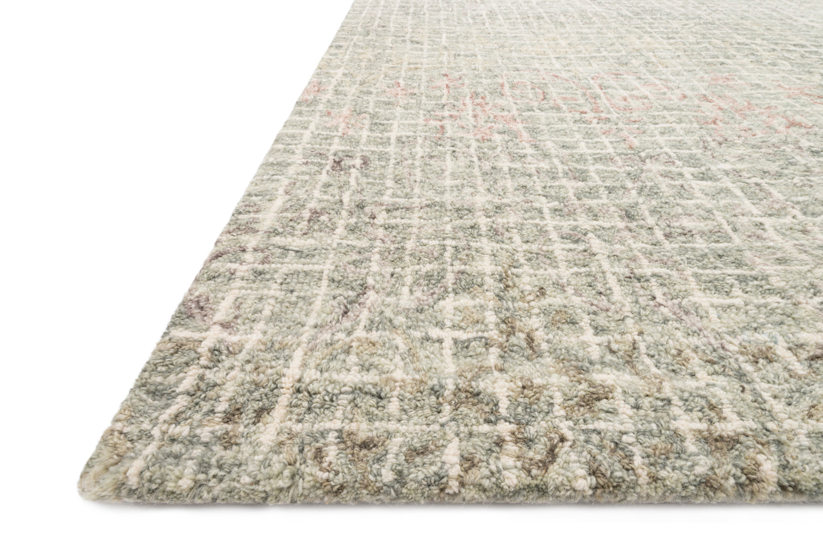 front view of Tatum Grey / Blush luxury Rug