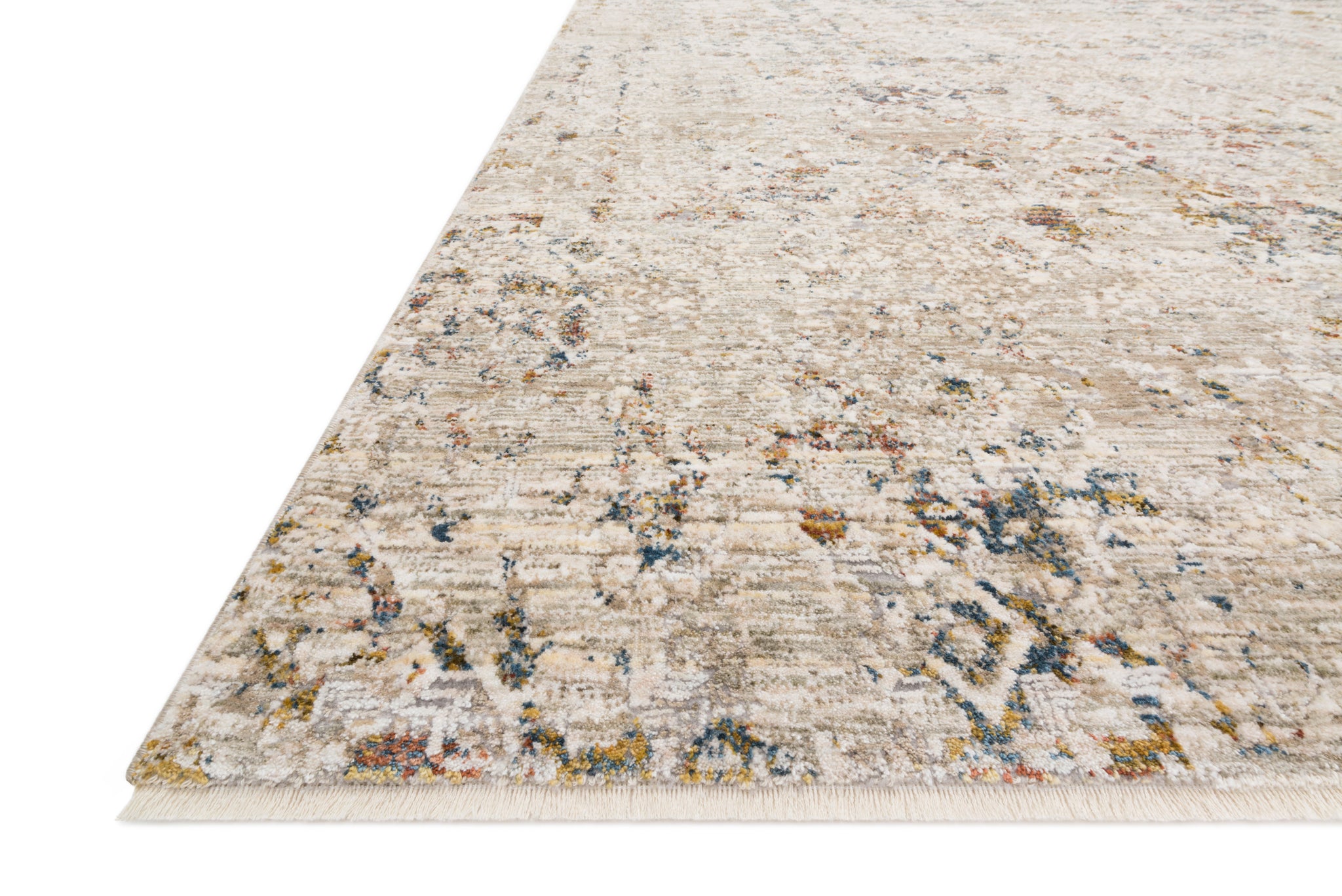 angle view of Theia Multi / Natural luxury Rug