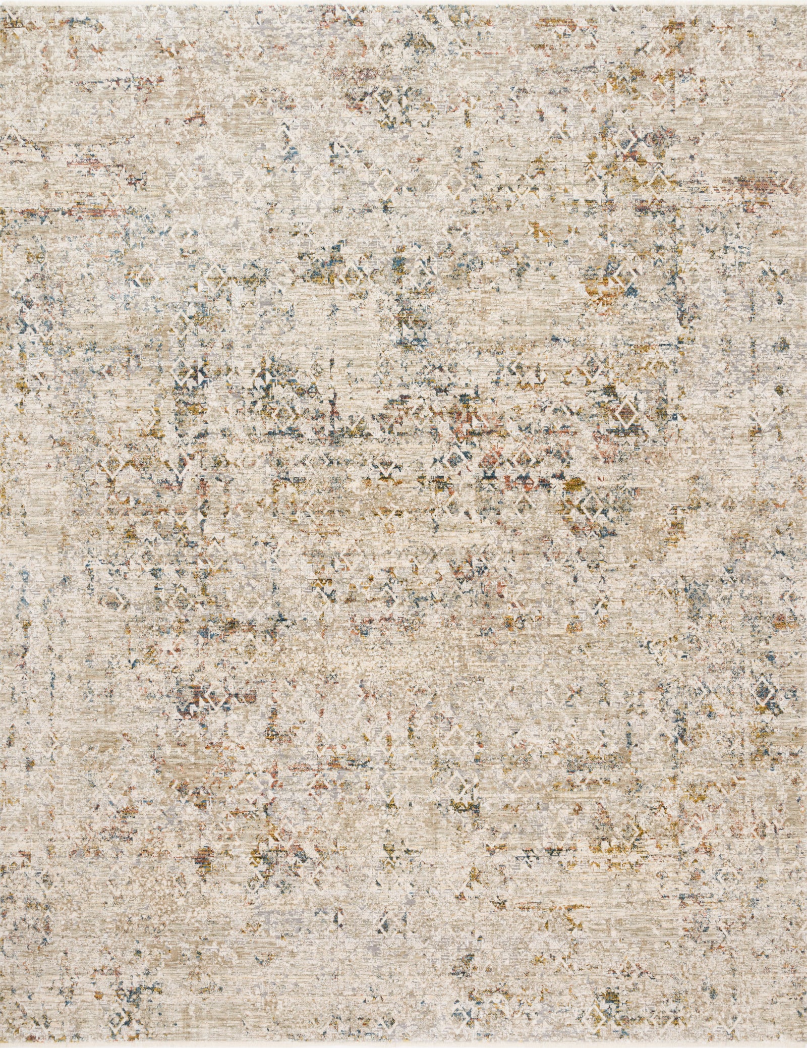 front view of Theia Multi / Natural luxury Rug