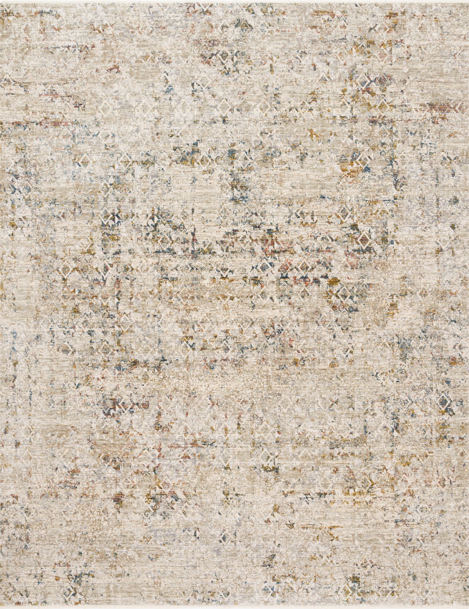 front view of Theia Multi / Natural luxury Rug