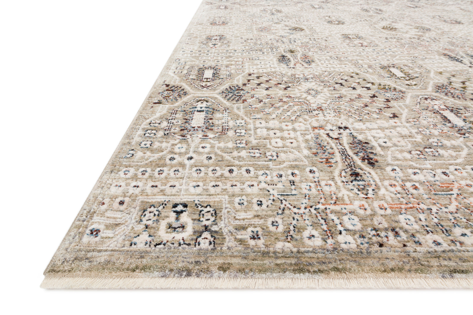 front view of Theia Granite / Ivory luxury Rug