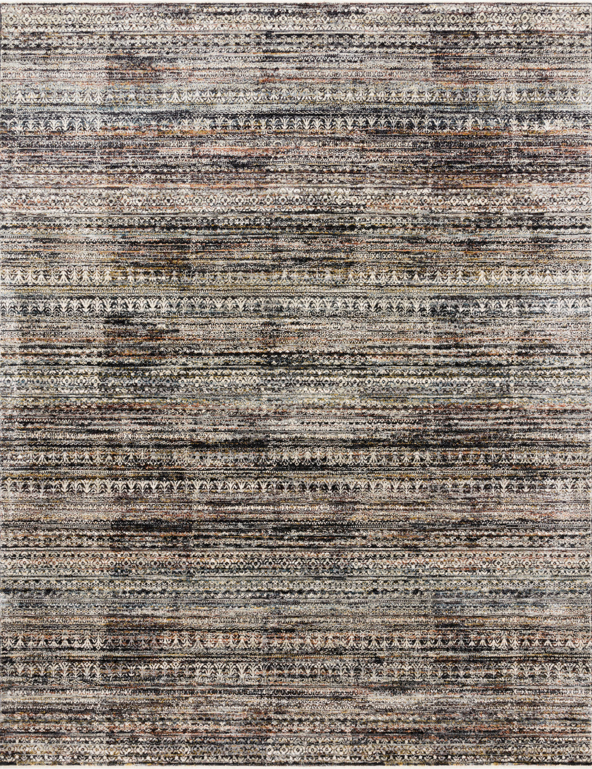 front view of Theia Grey / Multi luxury Rug