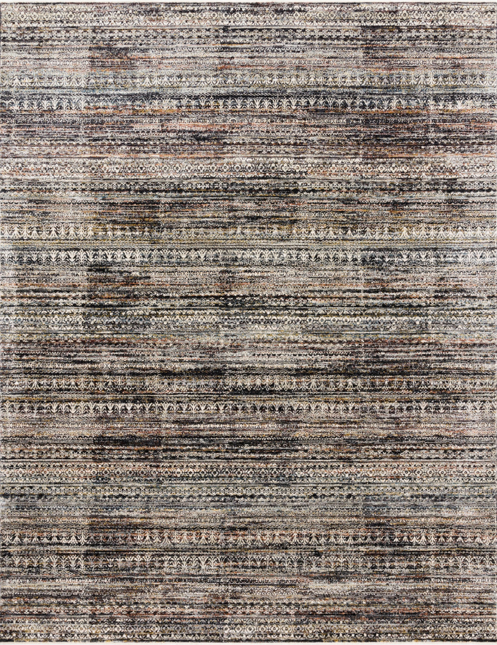 front view of Theia Grey / Multi luxury Rug