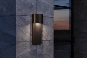 Tempe Exterior Wall Sconce 6.75" x 17" - Lifestyle [B1217-SBK]