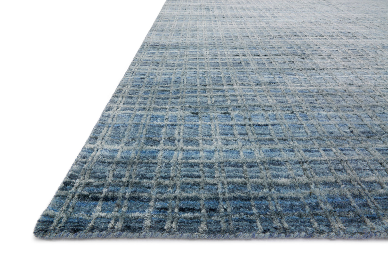 front view of Urbana Blue luxury Rug
