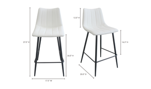 Alibi Counter Stool Ivory Set of Two